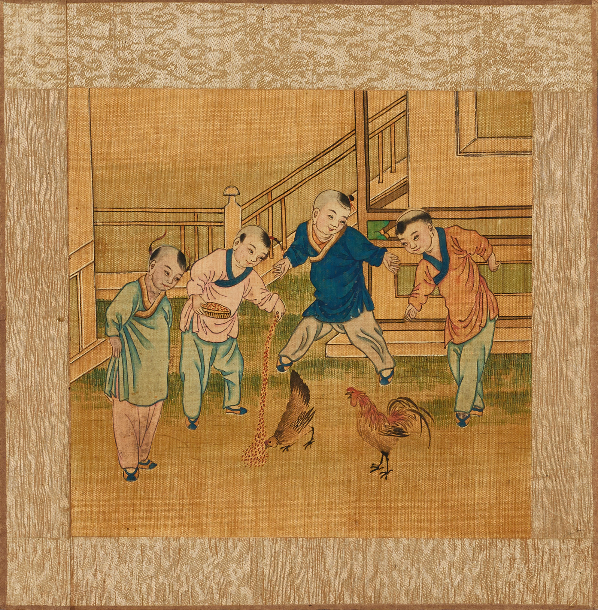 ALBUMBLAD (11), målningar på siden, Kina, sen Qingdynastin (1644-1912).