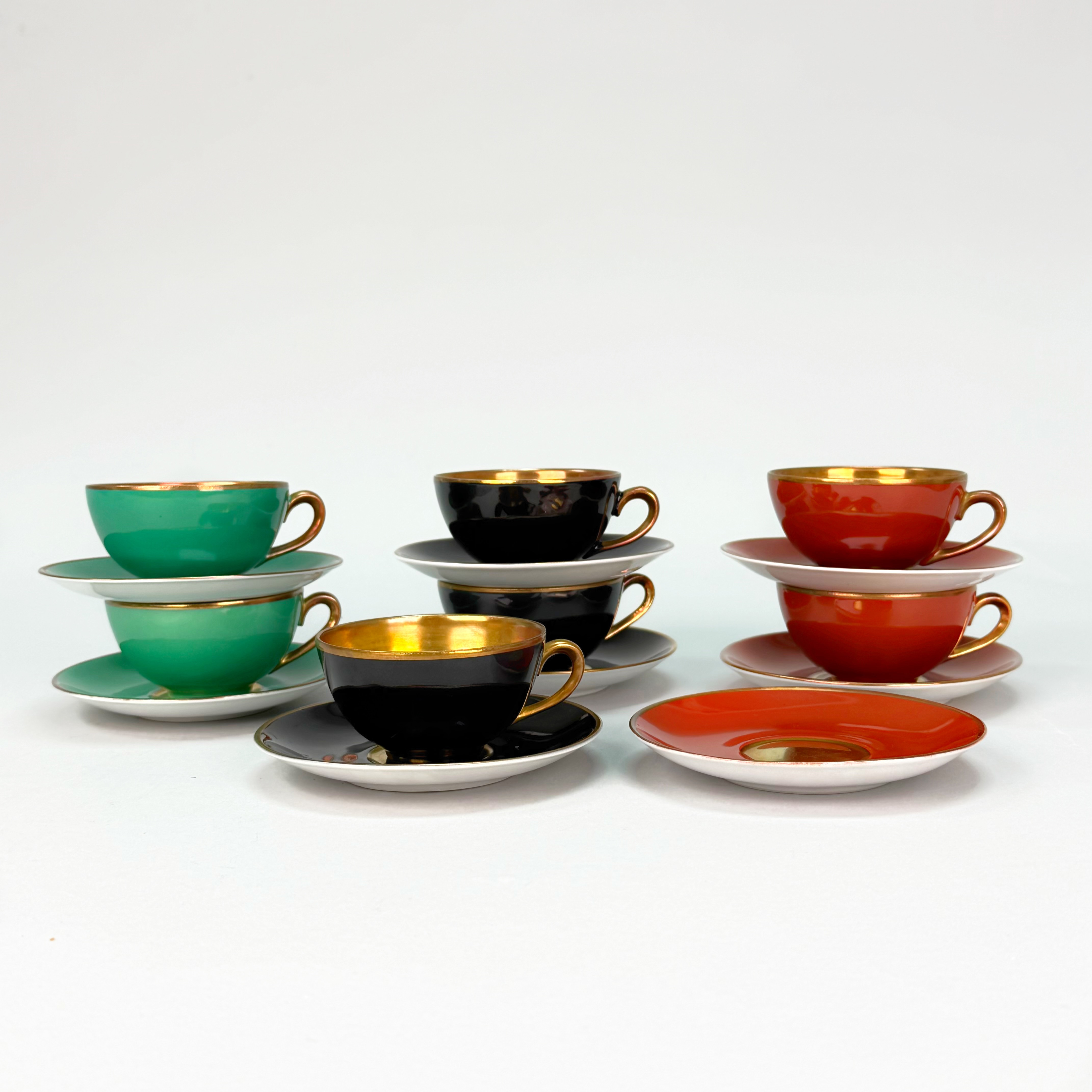 EDWARD HALD. MOCCA SERVIS DELAR - 15 delar, Uppsala-Ekeby Karlskrona.