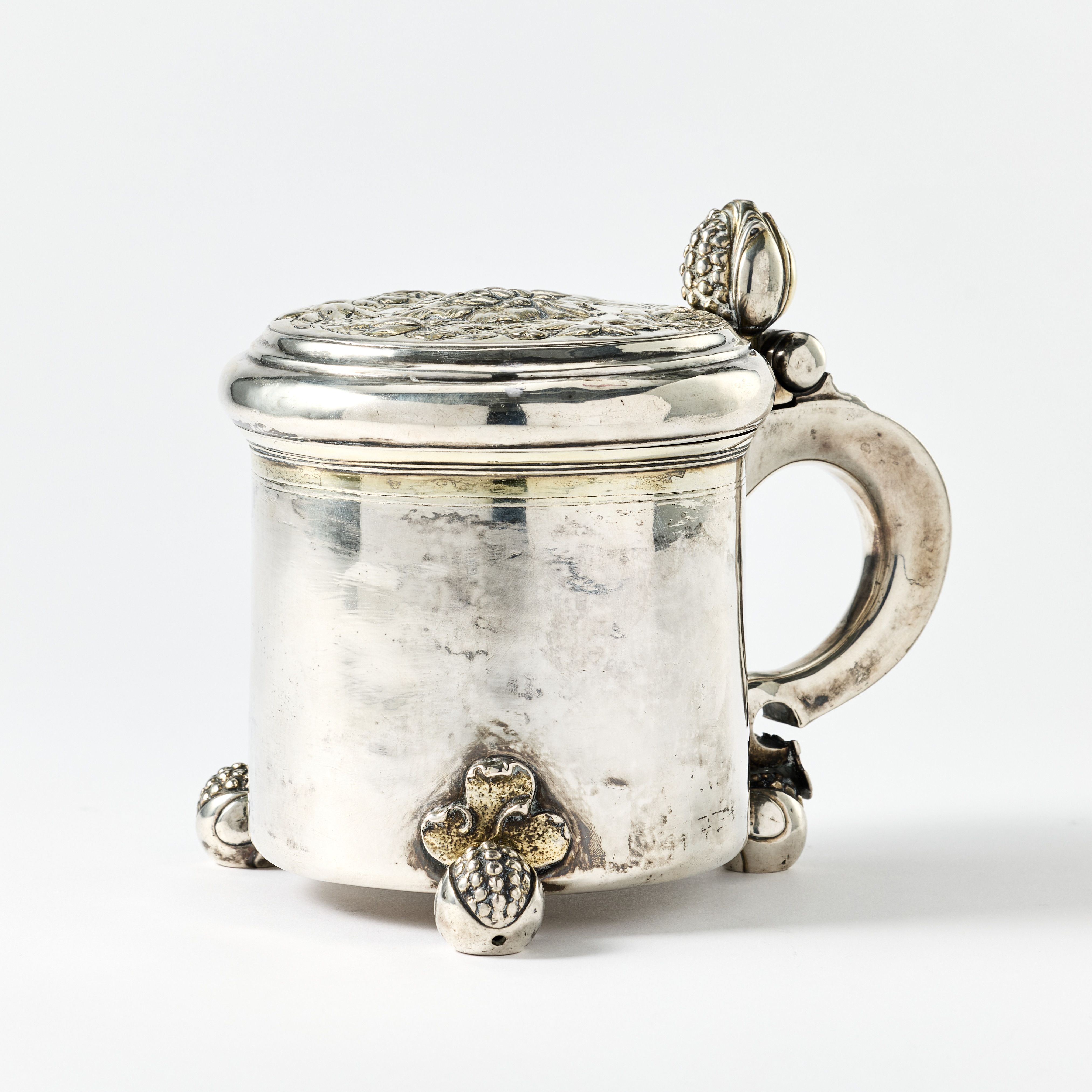 LORENTZ WESTMAN. Dryckeskanna, liten, silver, Stockholm före 1689. Barock.