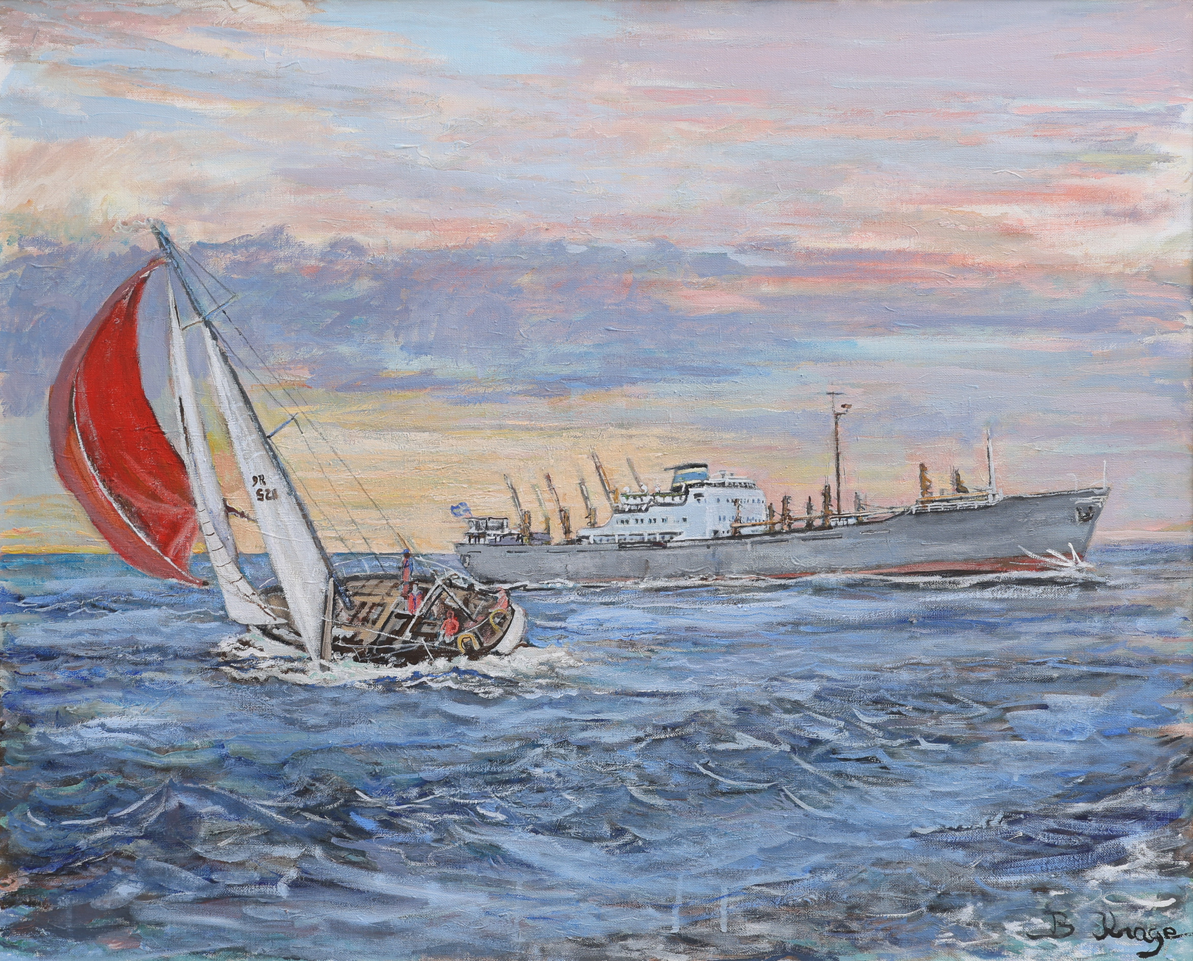 BENDT KRAGE. MOTIV VISANDE M/S CALIFORNIA.