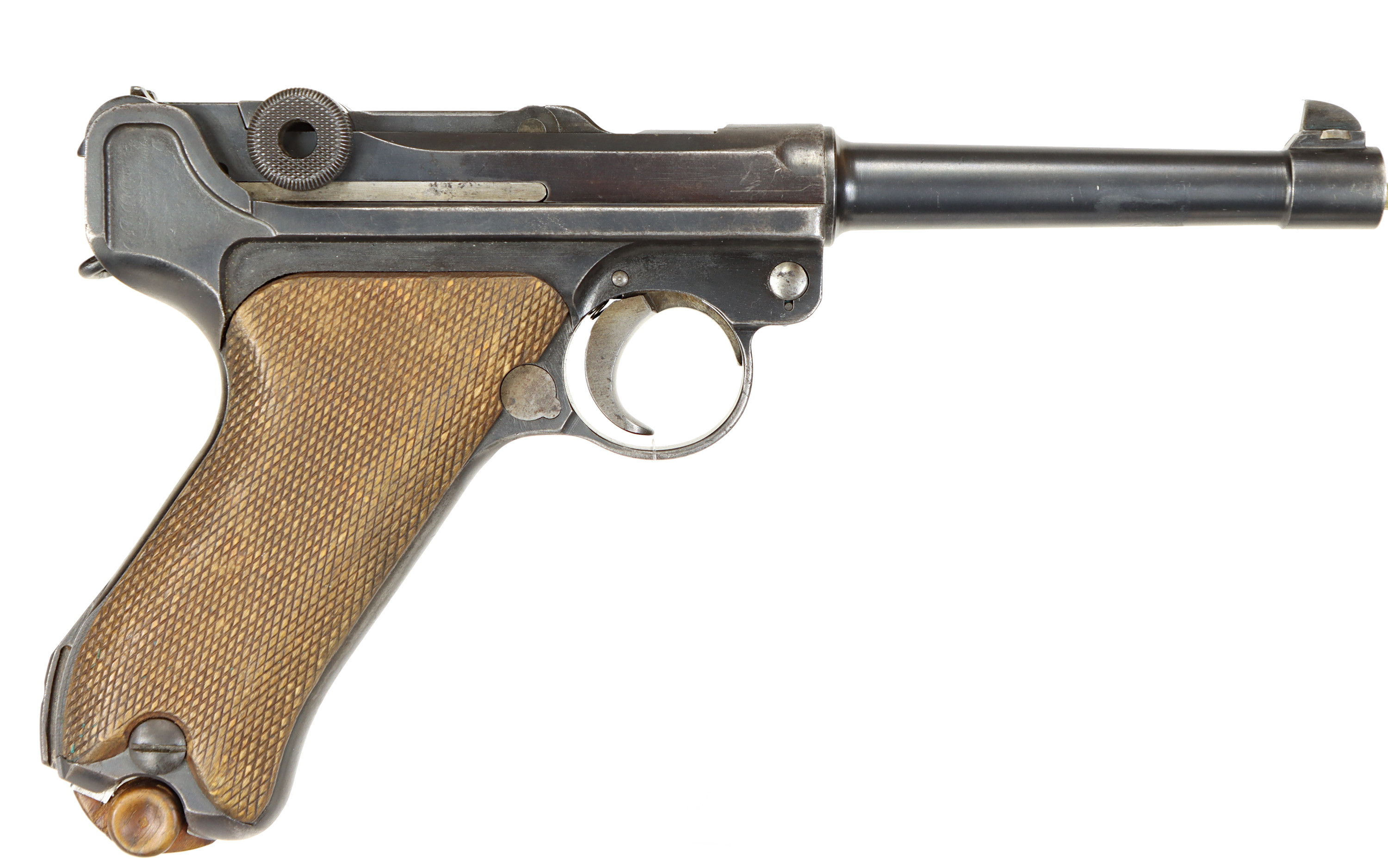 PISTOL, fabrikat dw, modell P08, kaliber 7,65mm Parabellum, tillv.nr 3643, se-nr SE0470130.