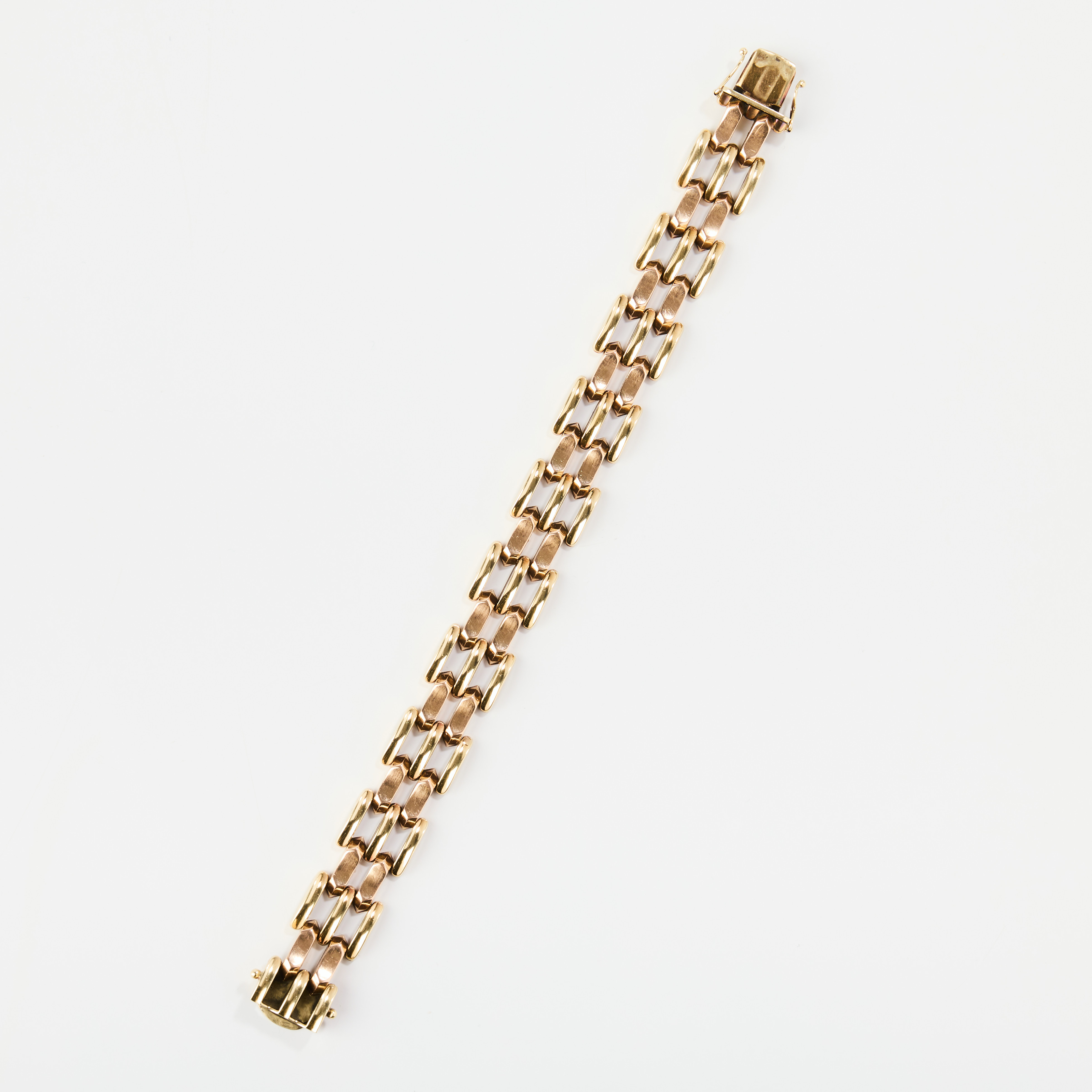 ARMBAND, 14K guld en deux couleurs , Retro, 1940/50-tal.