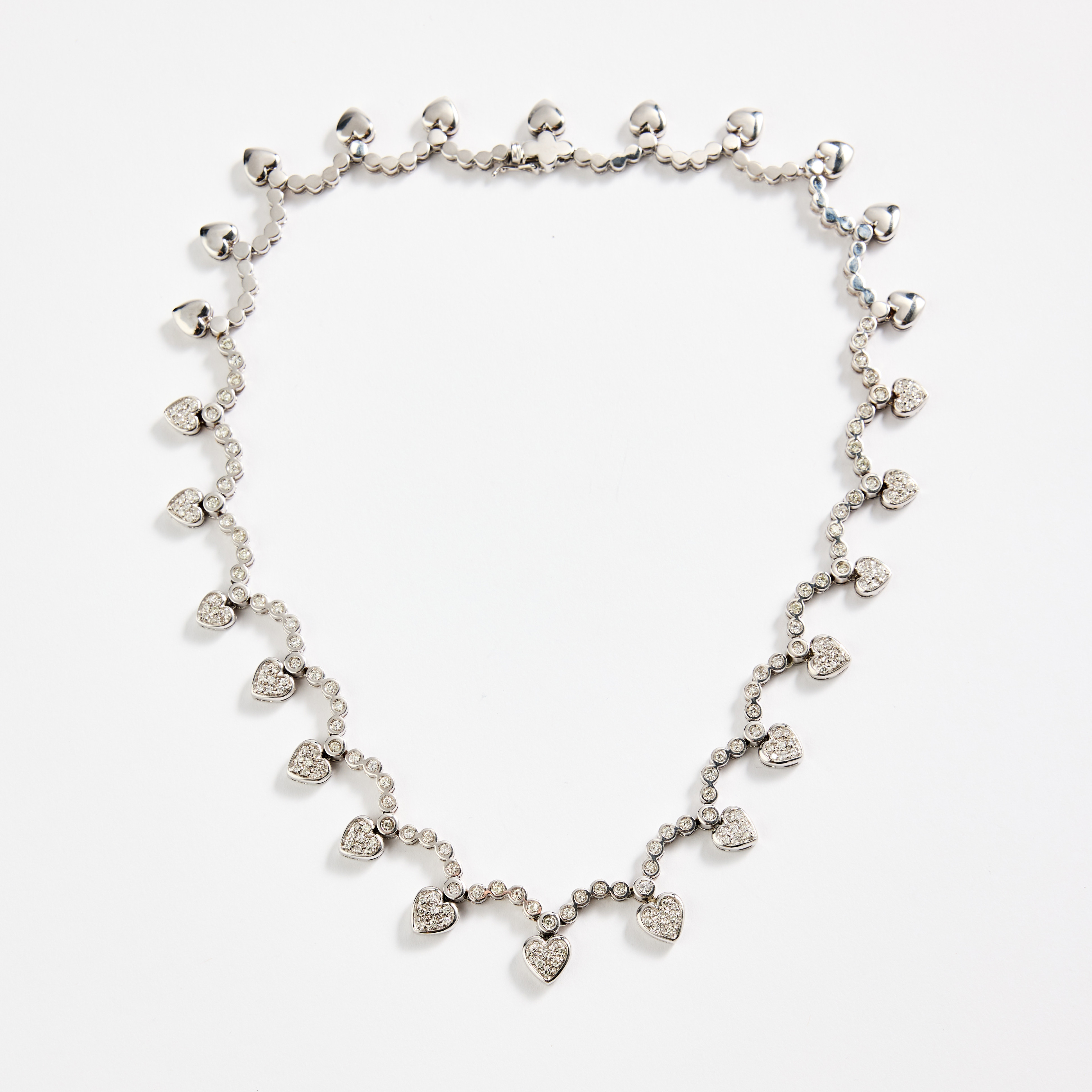 COLLIER, 18K vitguld och diamanter, 1990-tal.