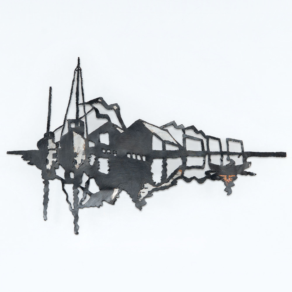 ERIC WESTERLIND. Skulptur, Smidesjärn, upphängning medföljer, Signerad 1900-tal.