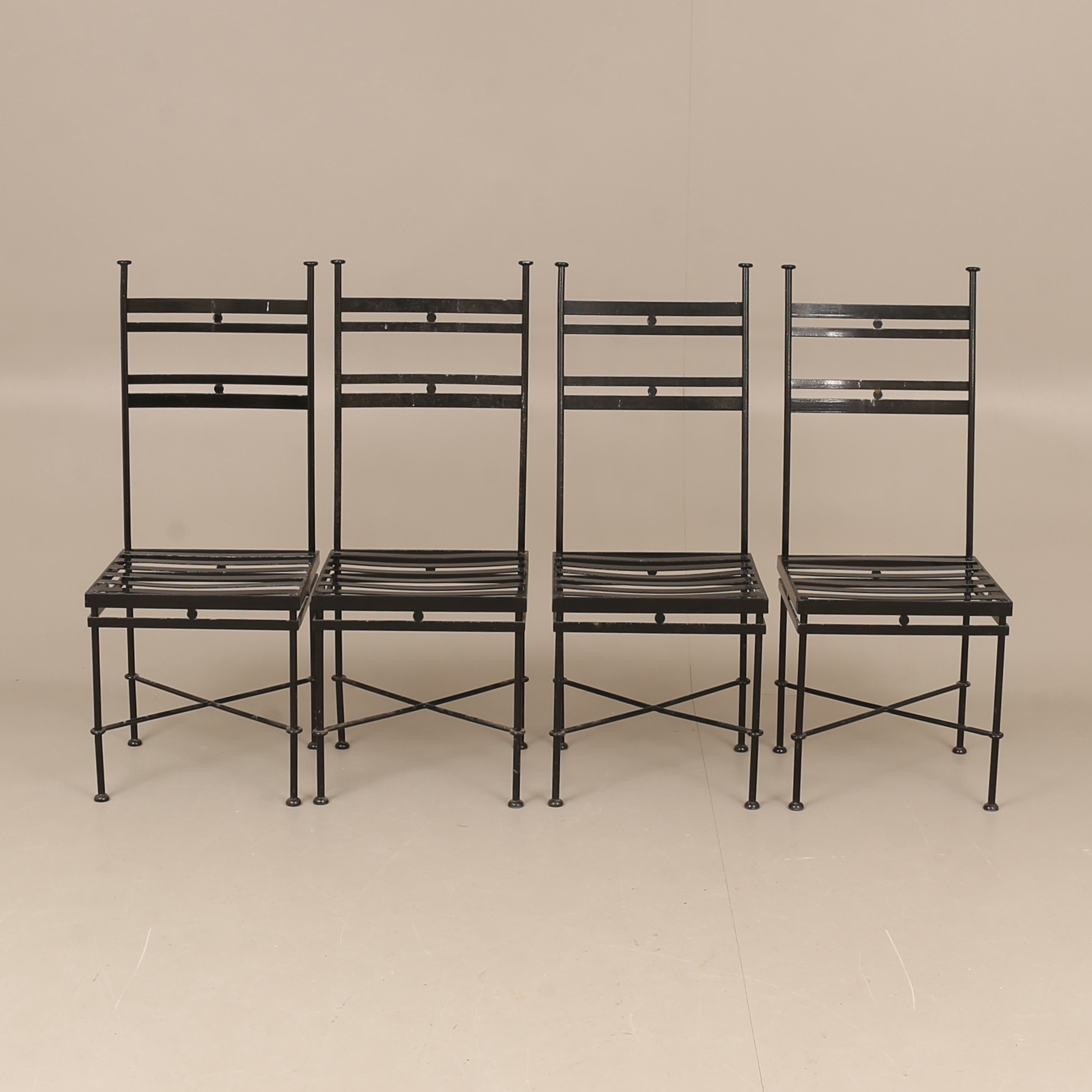 TRÄDGÅRDSSTOLAR, 4 stycken, metall, 1900/2000-tal.