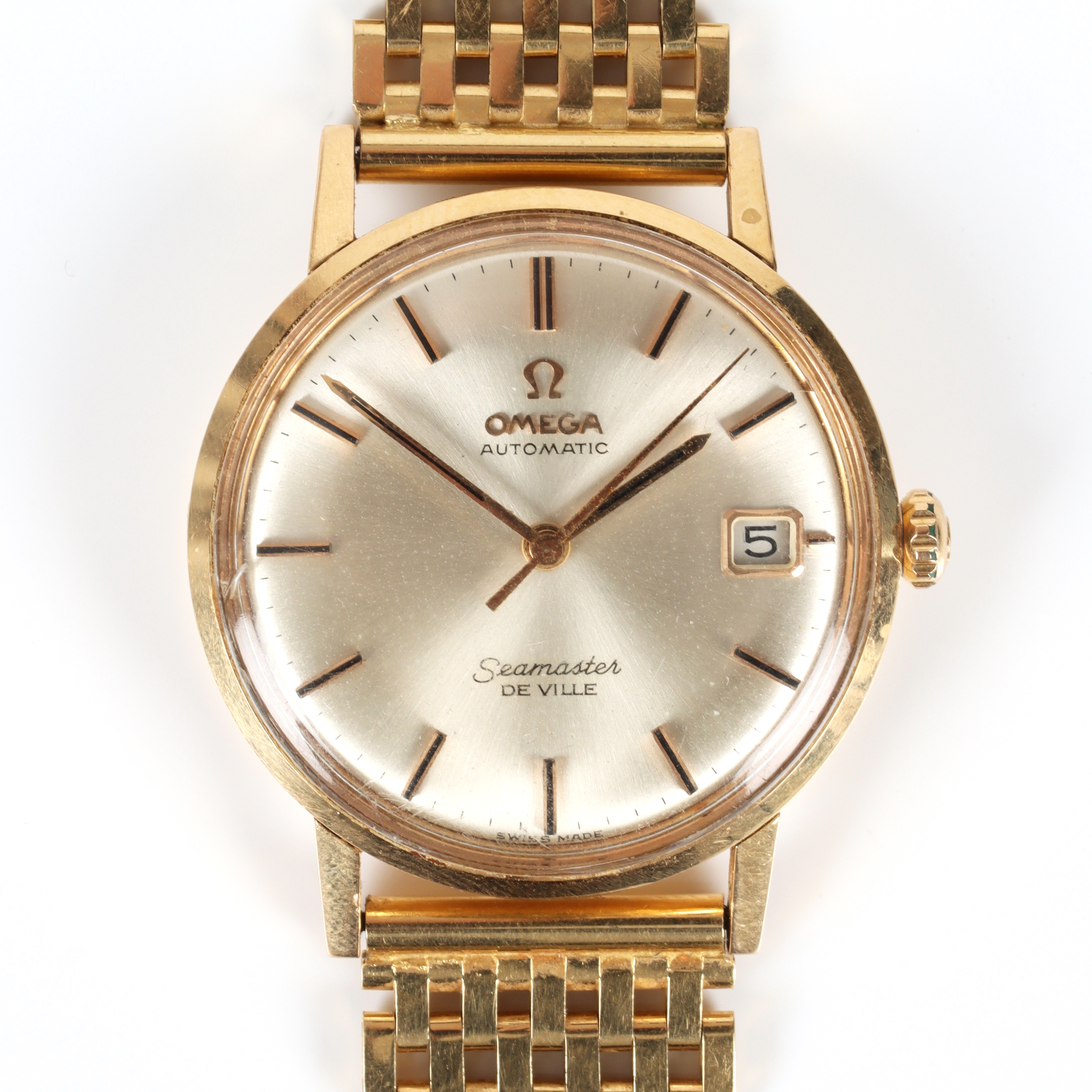 OMEGA. Armbandsur och armband, 18k guld, "Seamaster Automatic De Ville", cal. 562, Schweiz, 1963.