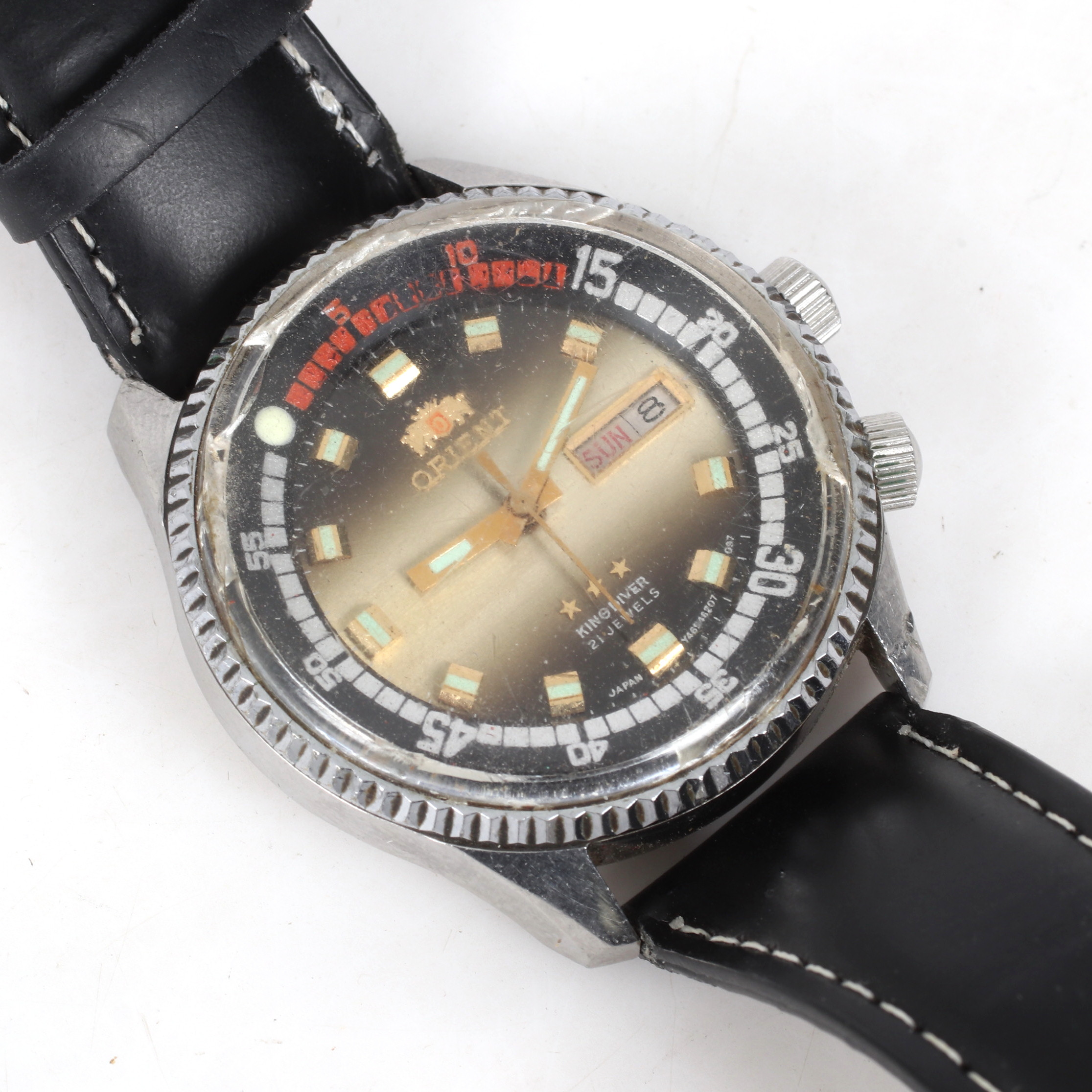 ARMBANDSUR, stål, dag/datum, Orient King Diver Automatic, Japan. 1980/90-tal.
