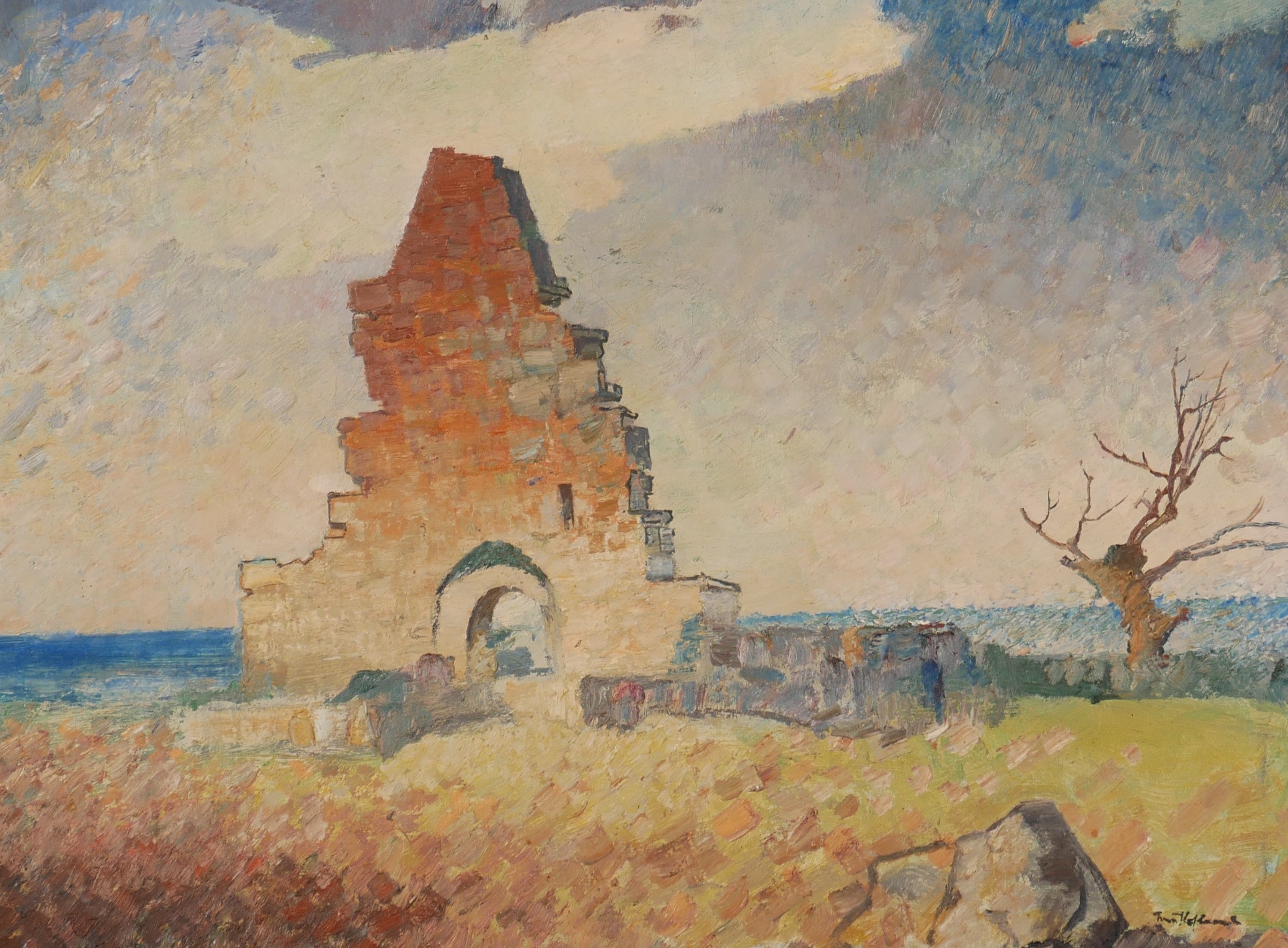 IVAN HOFLUND. Kapelludden, Öland, olja på duk, signerad Ivan Hoflund.