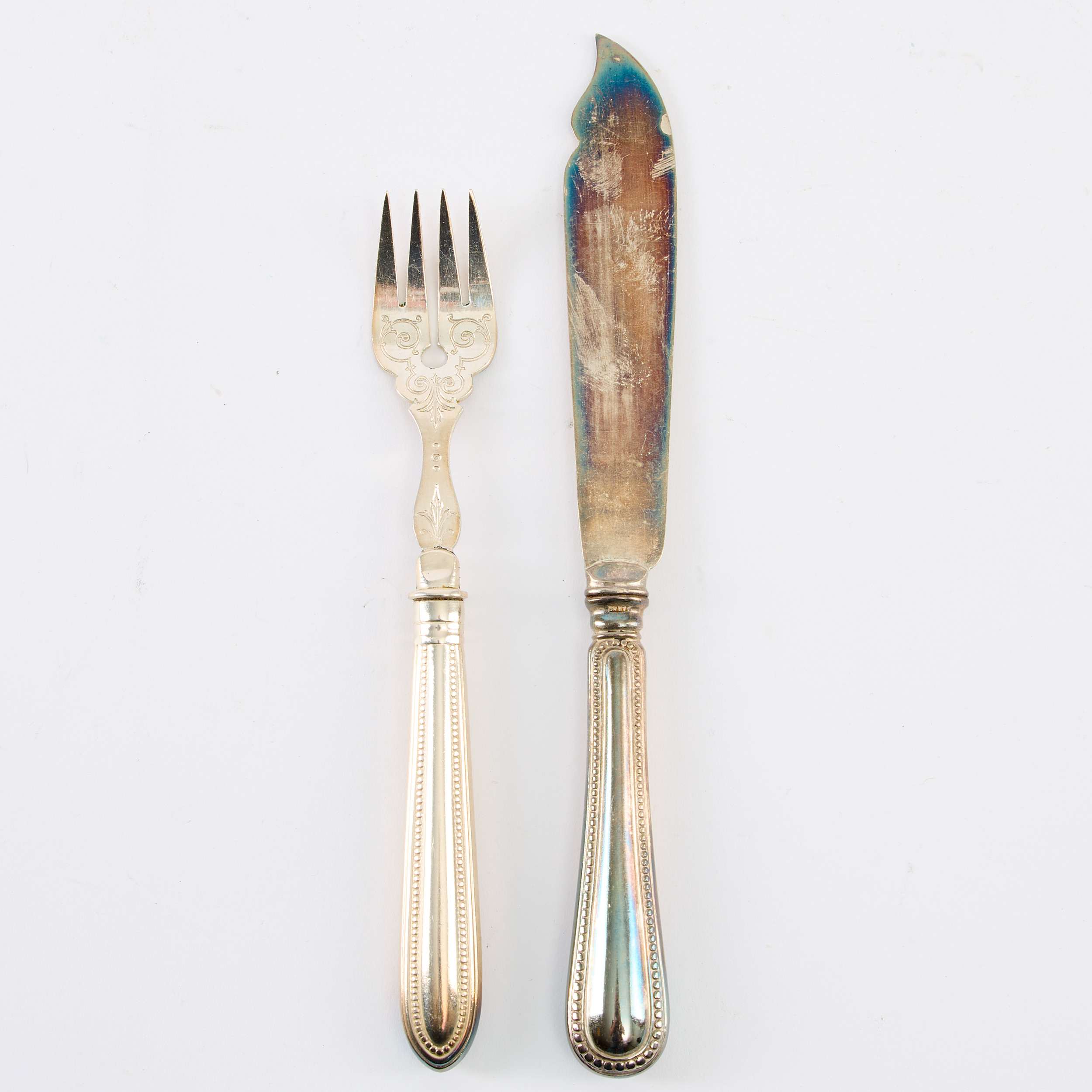 FISKBESTICK, 24 delar, olika modeller, bl.a A.G Dufva, Stockholm 1800-talets andra hälft.