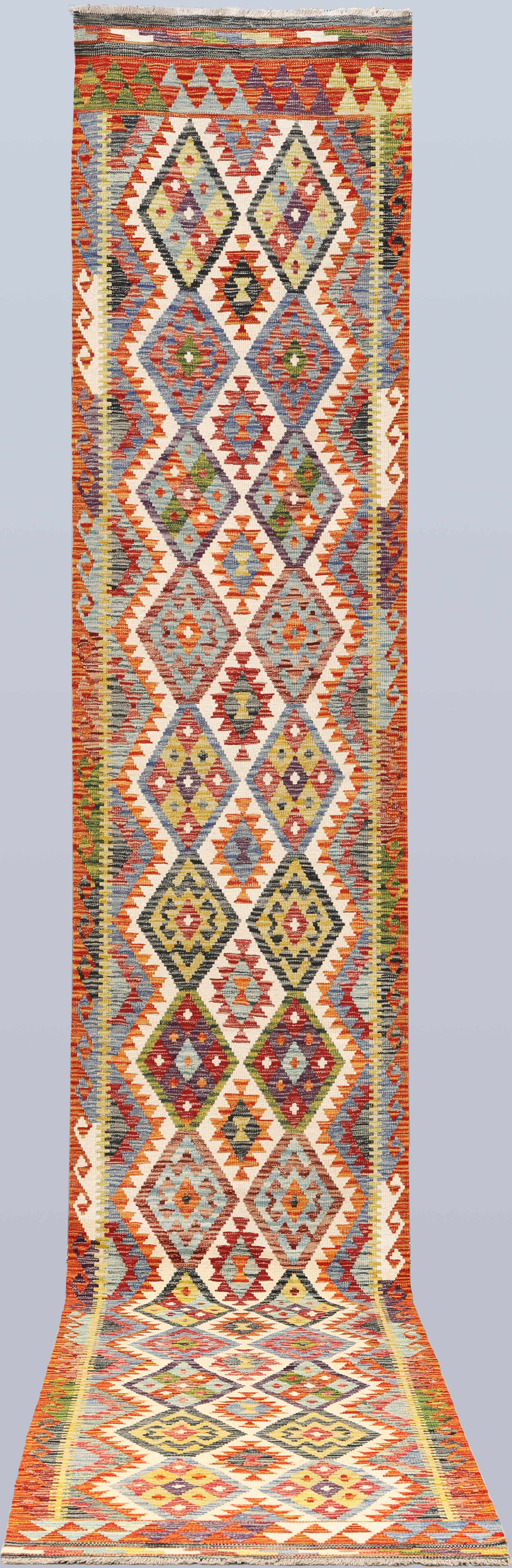 ORIENTMATTA. Kelim klassisk design, gallerimodell, 495 x 85 cm.