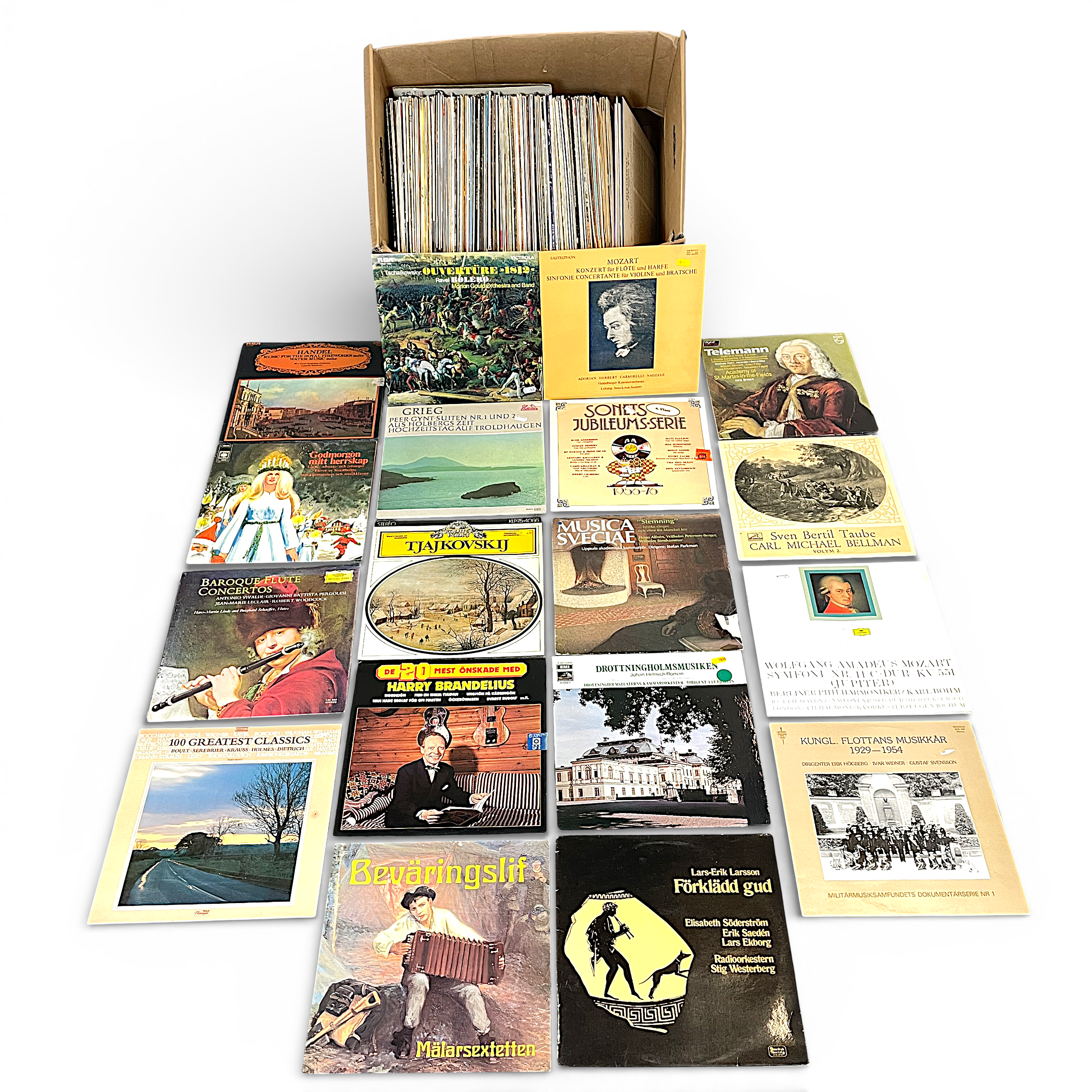 PARTI VINYLSKIVOR, ca 116 st. Svenska artister, bl.a. pop, visor, folkmusik m.m.