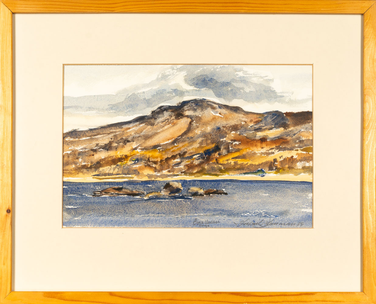 FREDRIK KASSMAN. Akvarell på papper, "Överuman".