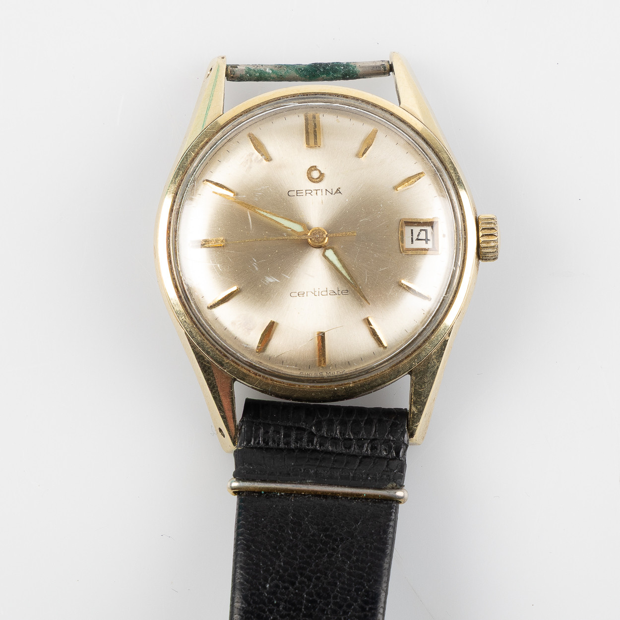 CERTINA, armbandsur "Certidate". Guld på stål. 1960-tal.