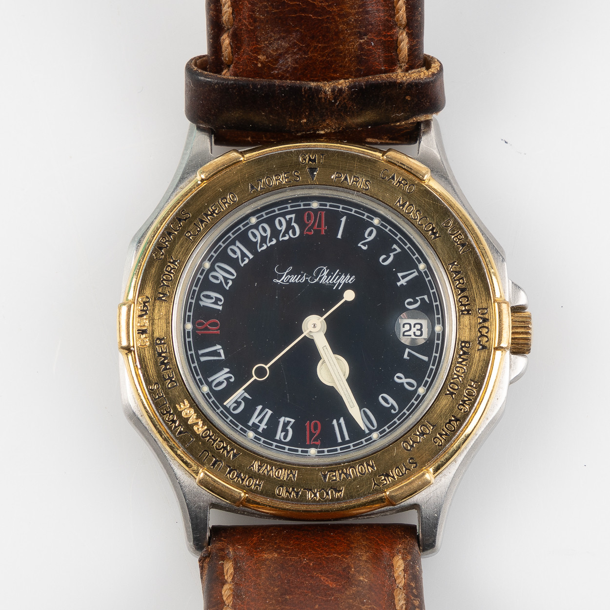 LOUIS PHILIPPE, armbandsur, guld på stål, 1990-tal.