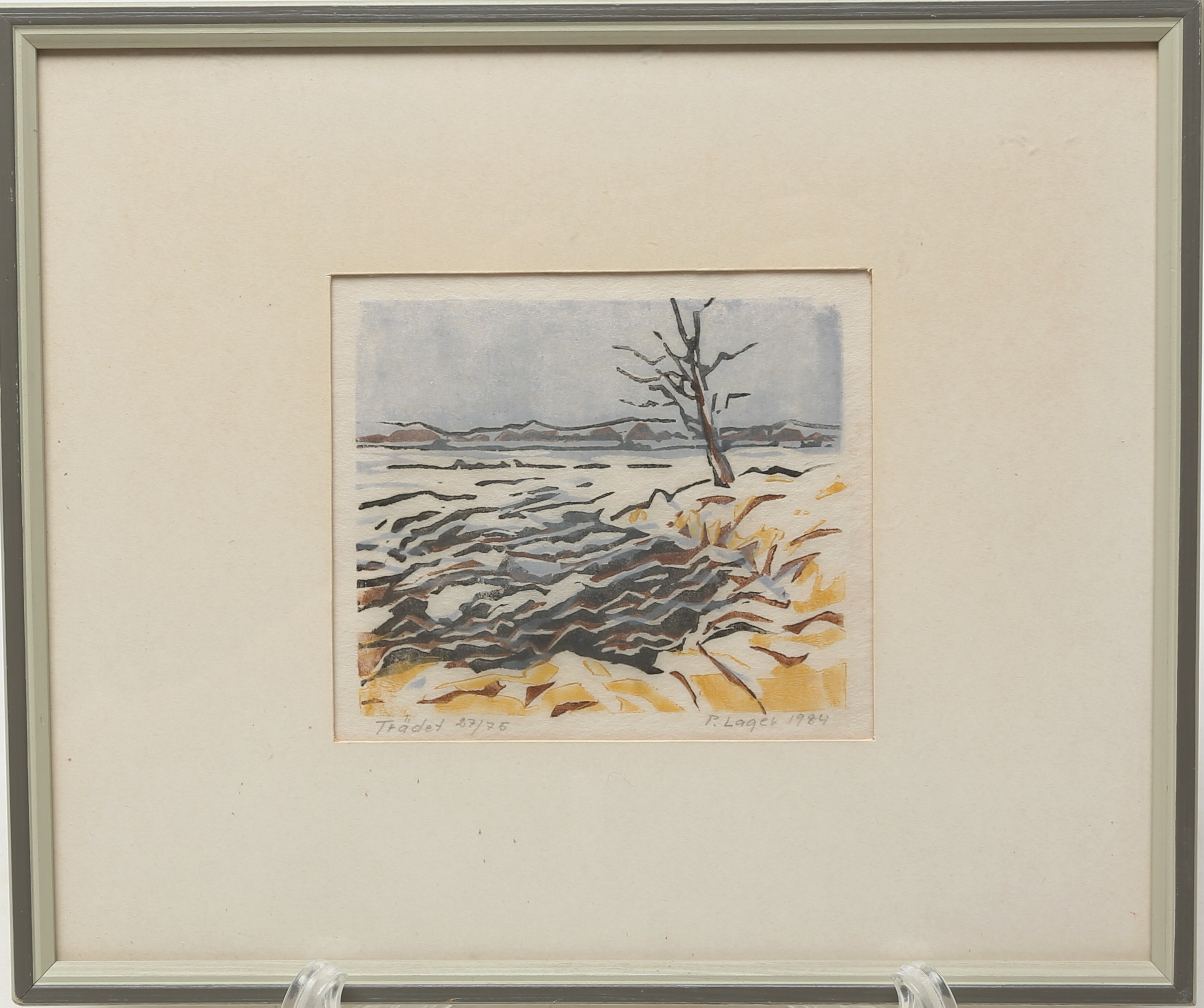 PÄR LAGER. GRAFISKT BLAD "Trädet" signerat.