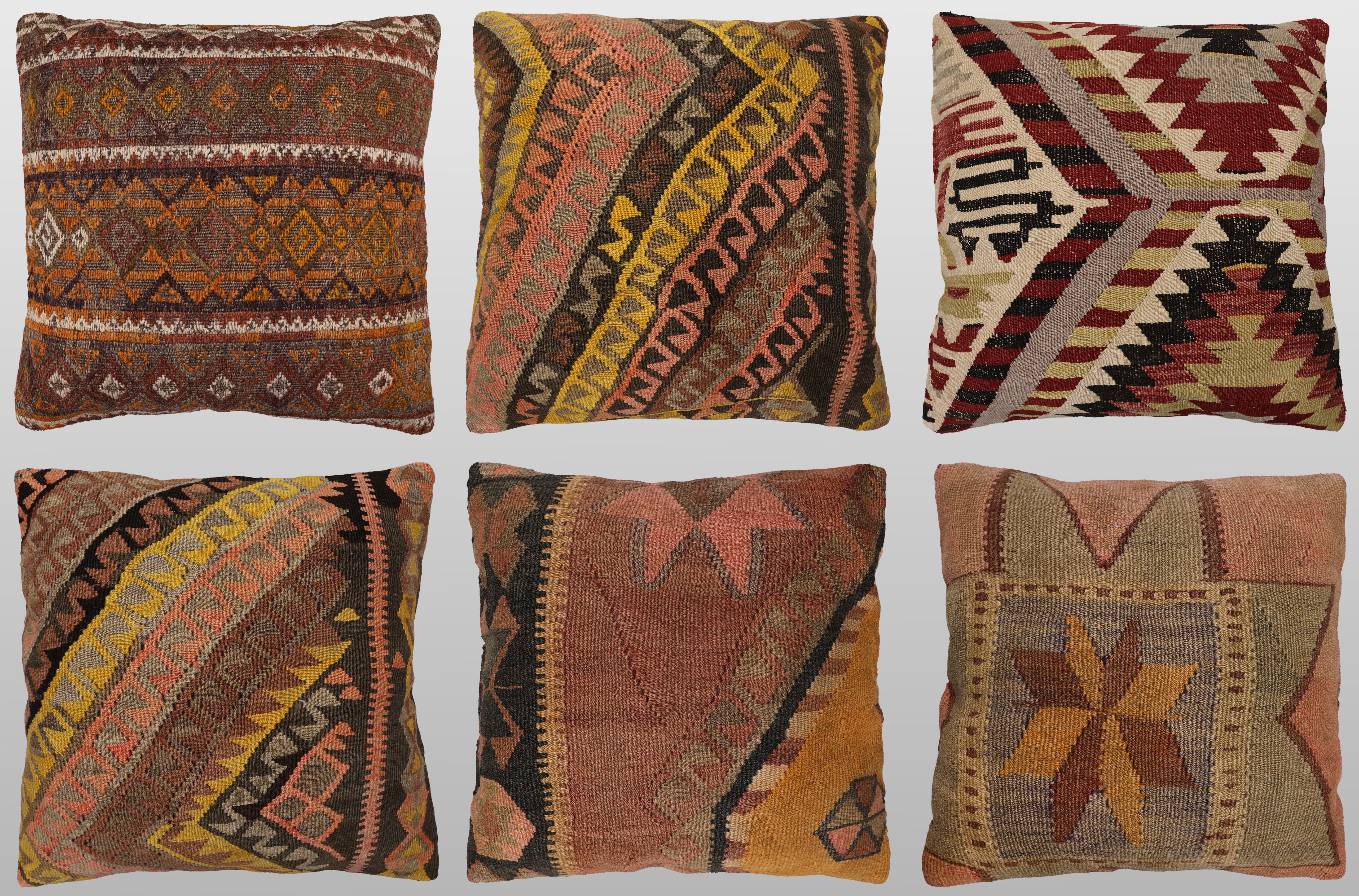 KUDDFODRAL. Parti Kelim kuddfodral 6 st, 50 x 50 cm.