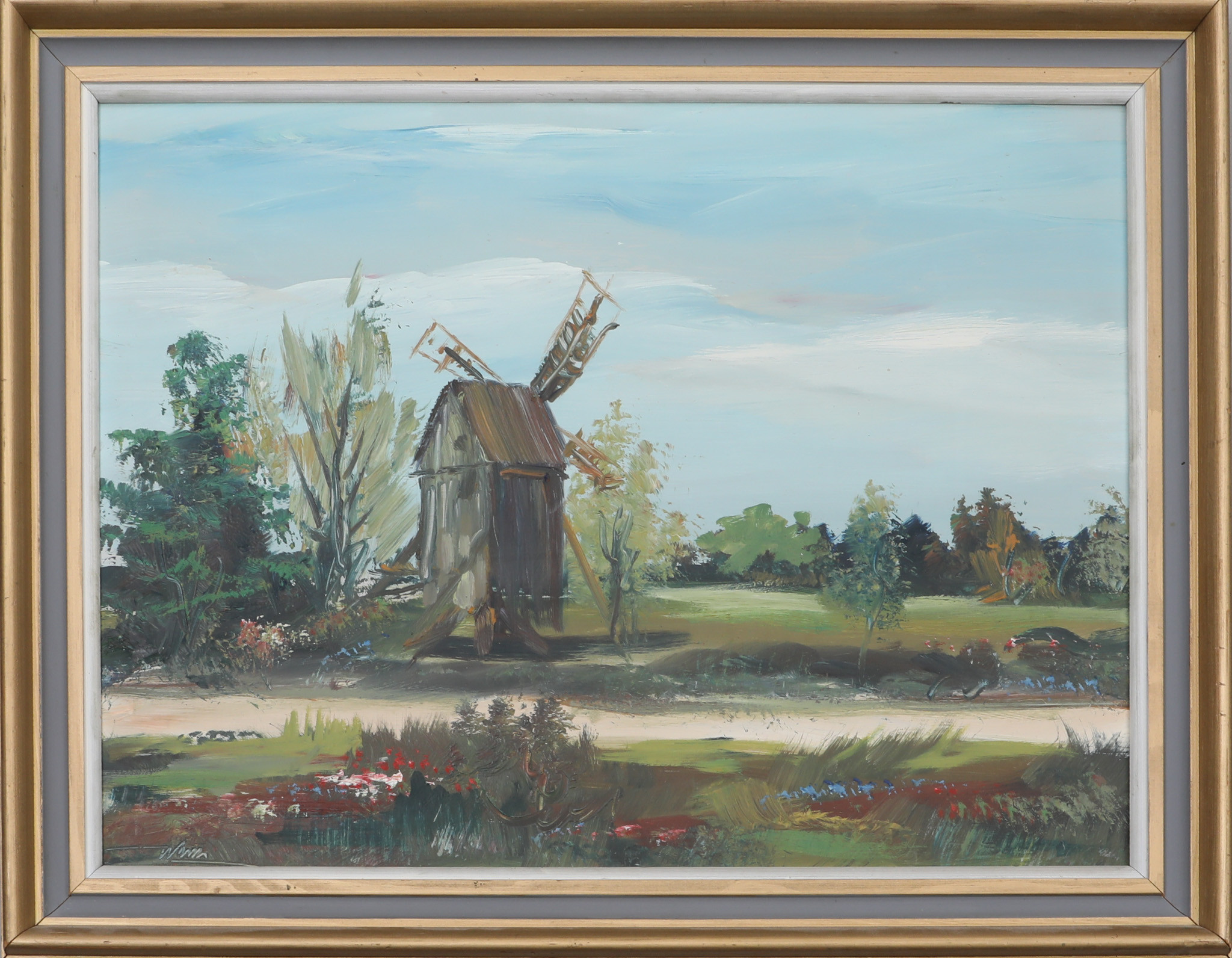 OIDENTIFIERAD KONSTNÄR. Olja på pannå, signerad.