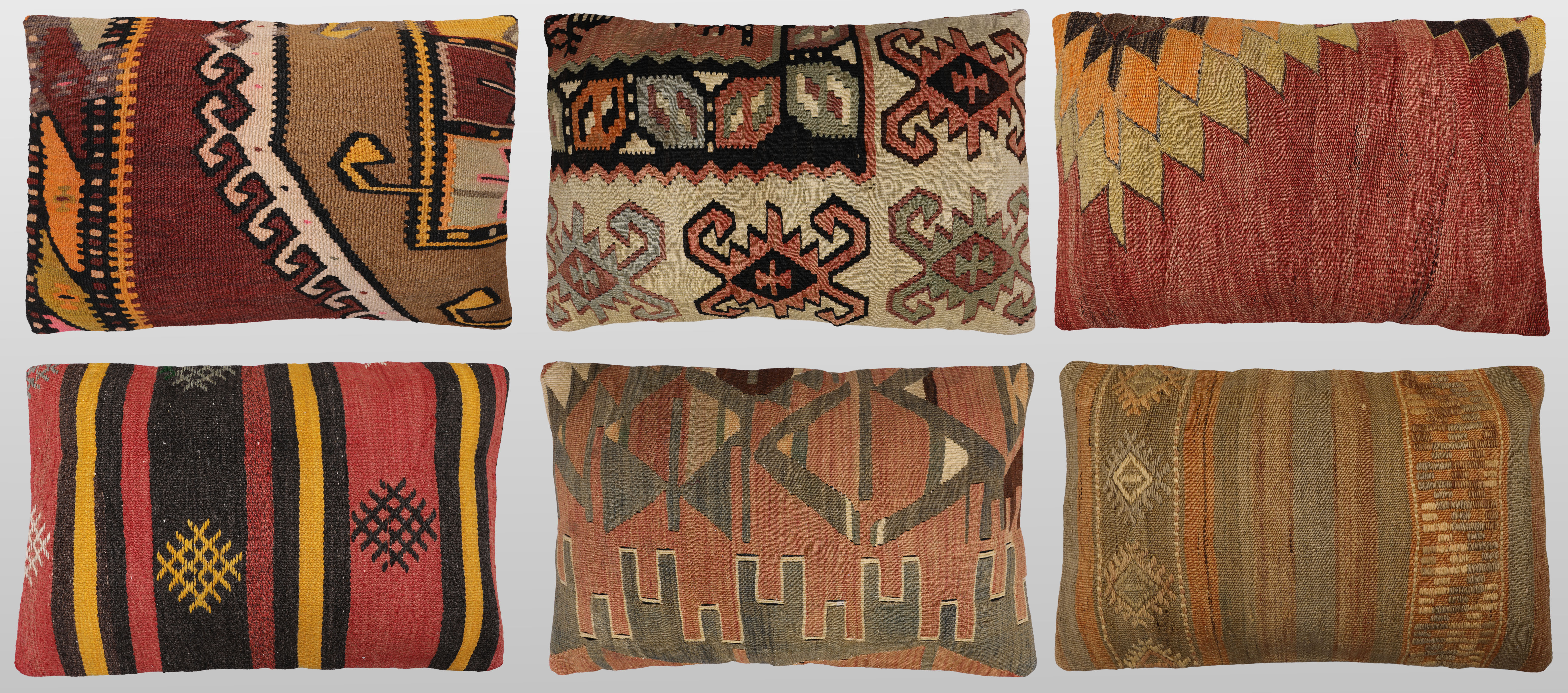 KUDDFODRAL. Parti Kelim kuddfodral 6 st, 60 x 40 cm.