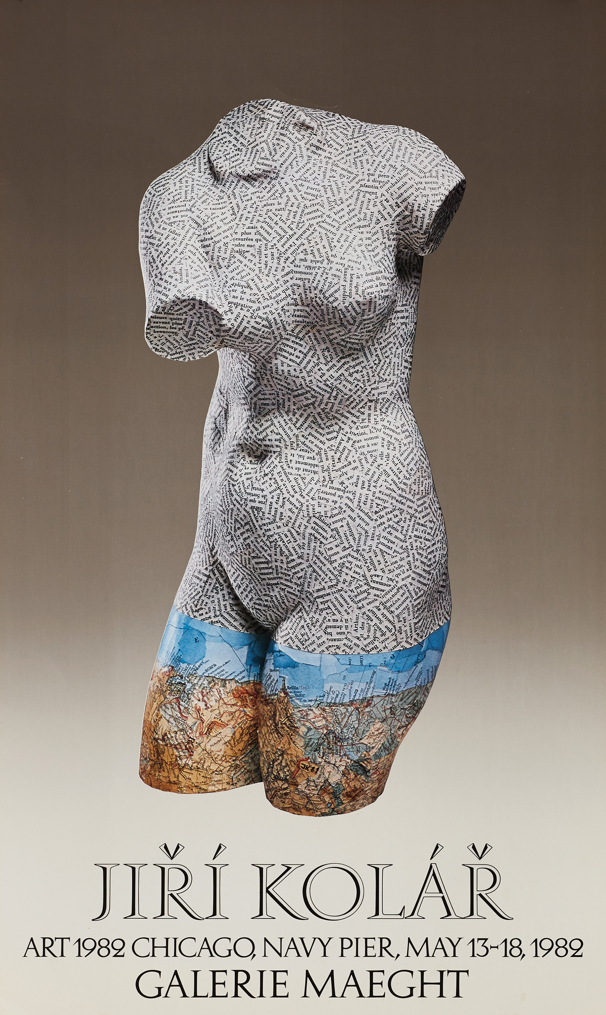 JIŘÍ KOLÁŘ (TJECKIEN, 1914-2002). Utställningsaffisch, 1982 Chicago, Galerie Maeght.