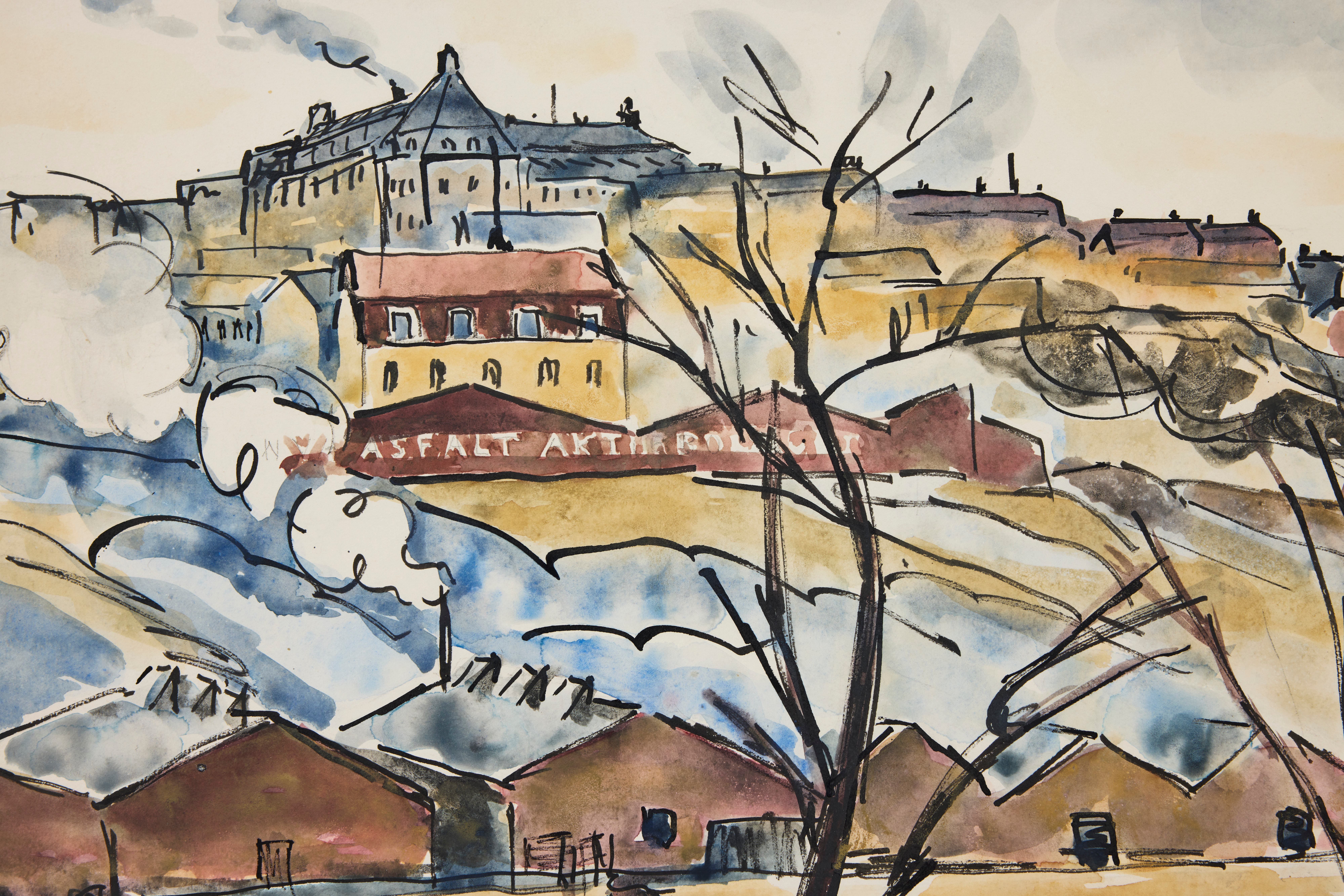 AGNES  CLEVE. Utsikt mot Rörstrand - Stockholm.