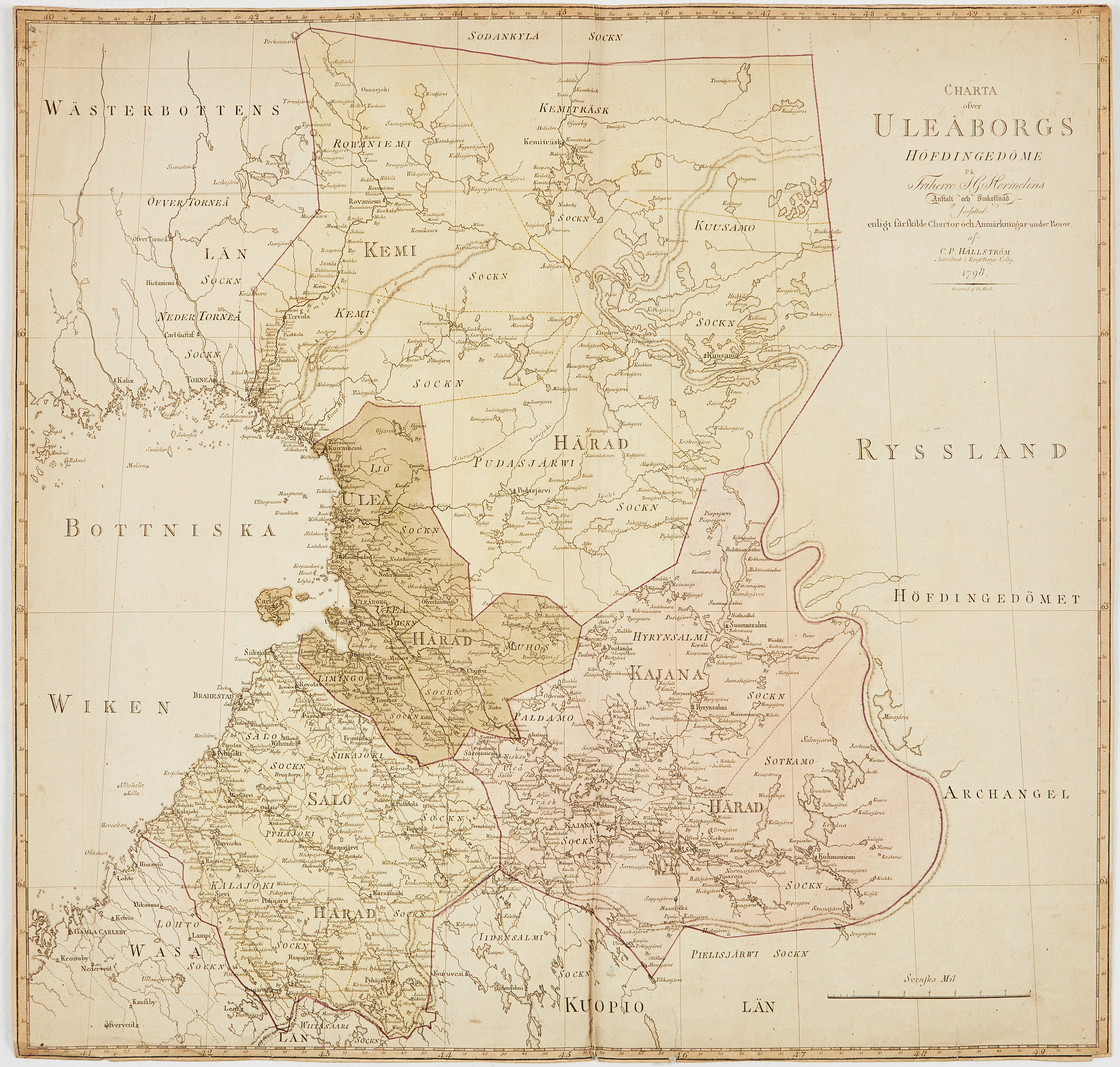 KARTA HERMELIN ULEÅBORG 1798.