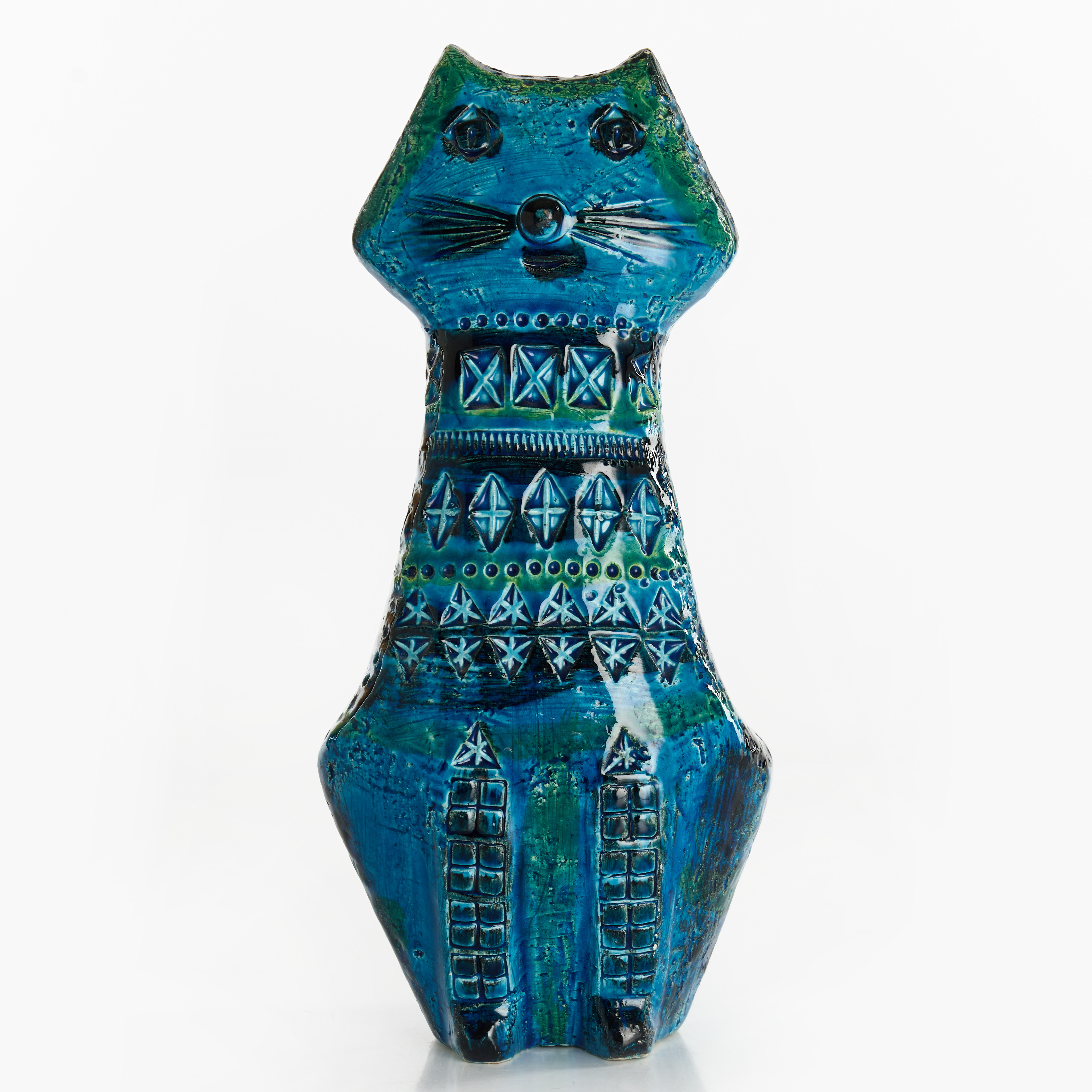 ALDO LONDI. Figurin, Katt, Keramik, Bitossi, Italien, 1960-tal, numrerad 43130/629.