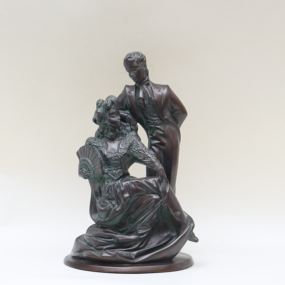 OKÄND KONSTNÄR. skulptur, bronserad metall, Austin sculpture, 1900-talets slut.