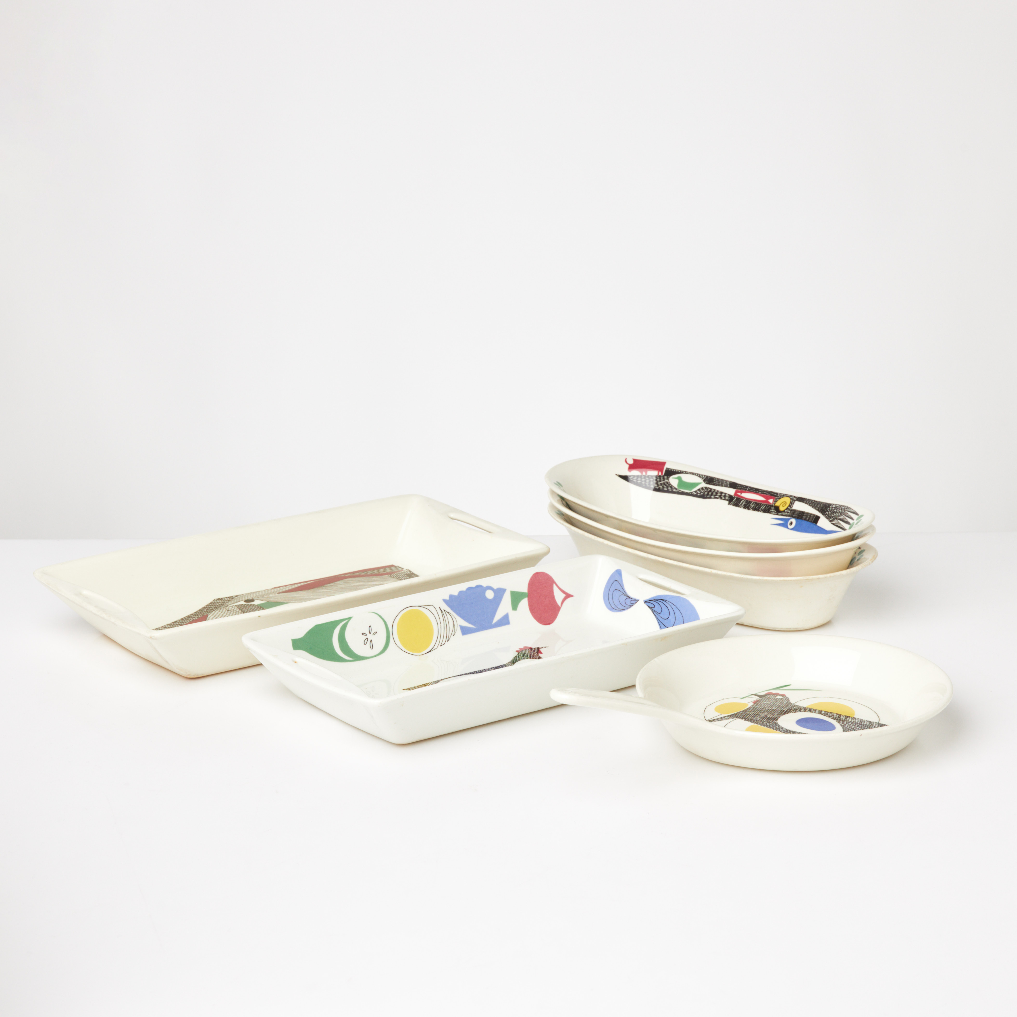 SERVERINGSFAT, 6 st, "A la Carte", Figgjo Flameware, Norge.