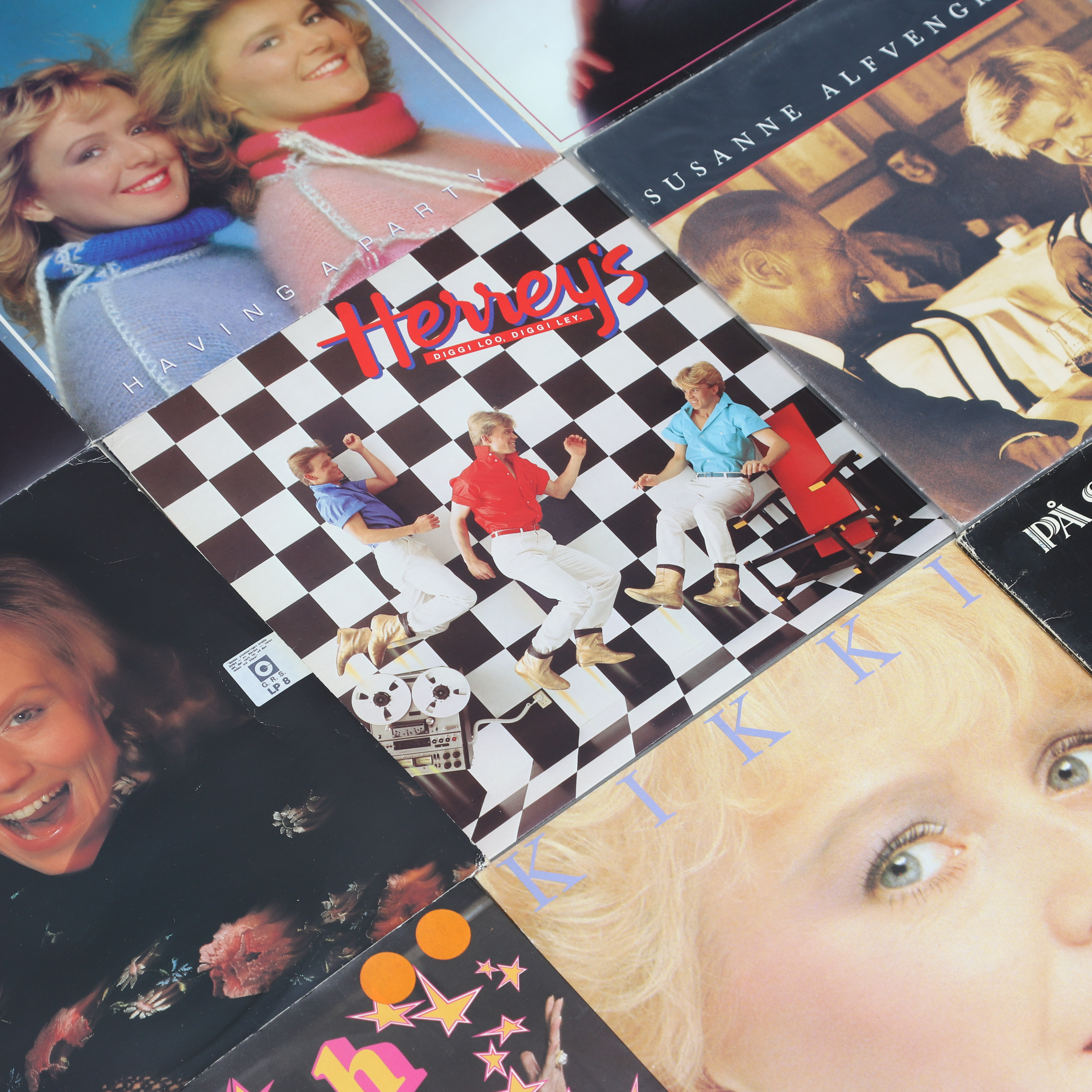 PARTI VINYLSKIVOR, mestadels svenska artister.