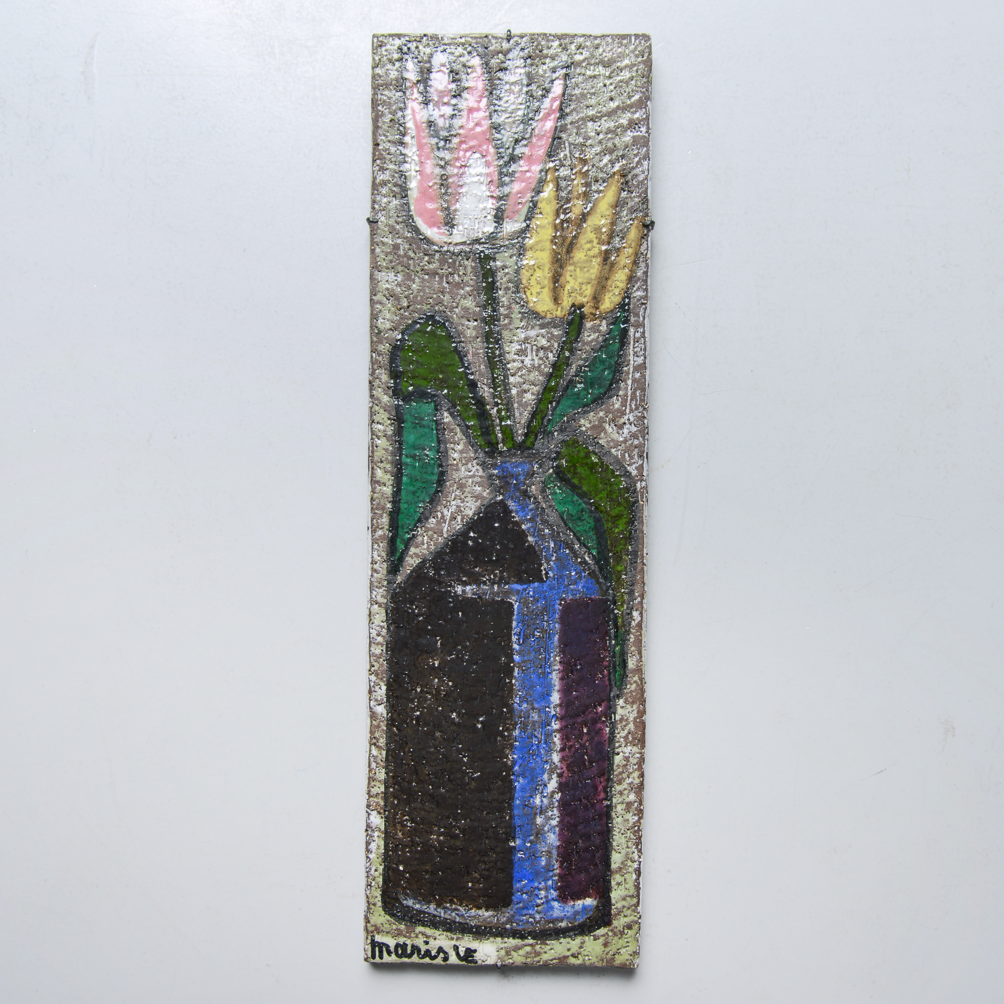 MARI SIMMULSON. Väggplakett, unikat, Upsala-Ekeby, signerad, 1950/60-tal.