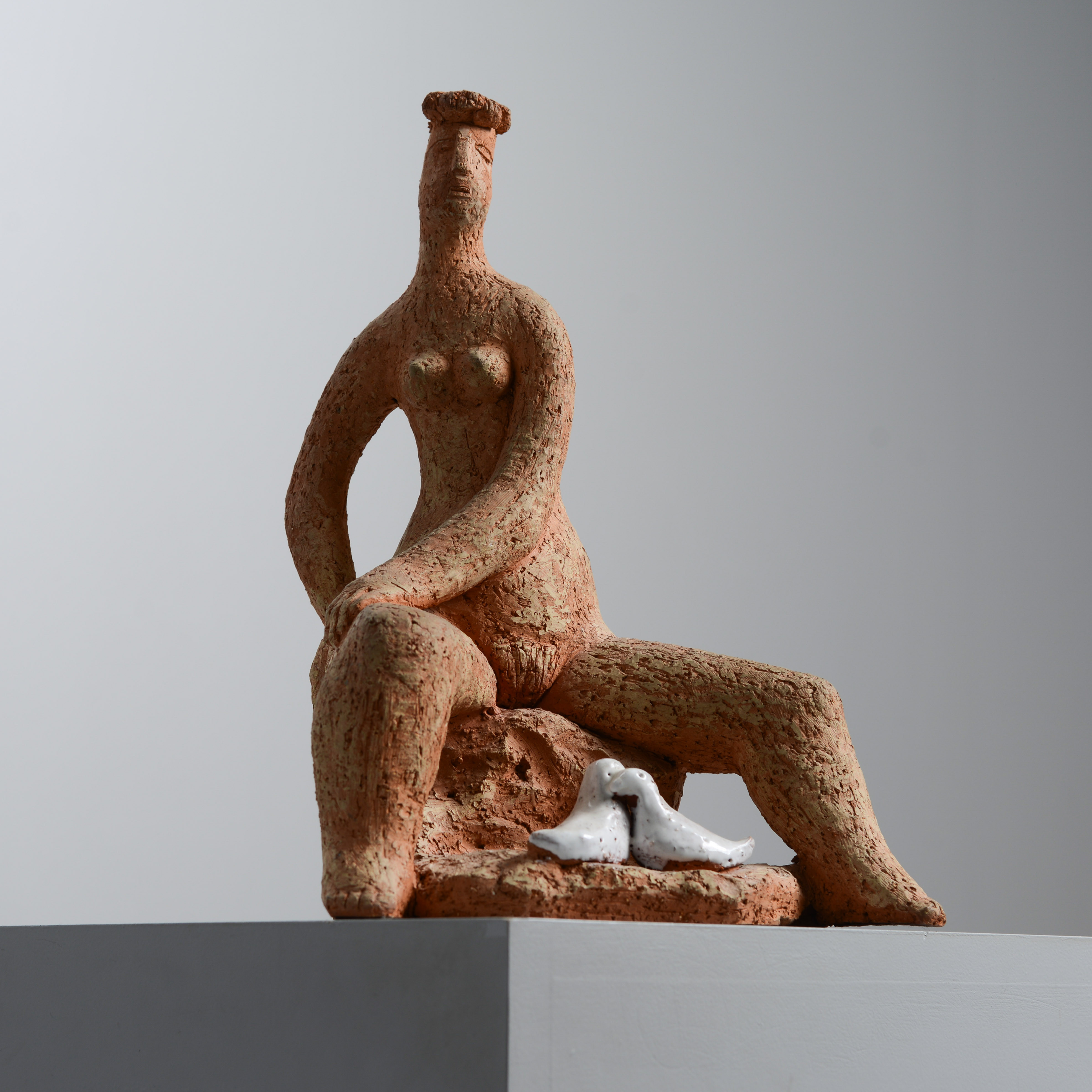 MARI SIMMULSON. Skulptur, unikat, Upsala-Ekeby, signerad, tidigt 1950-tal.