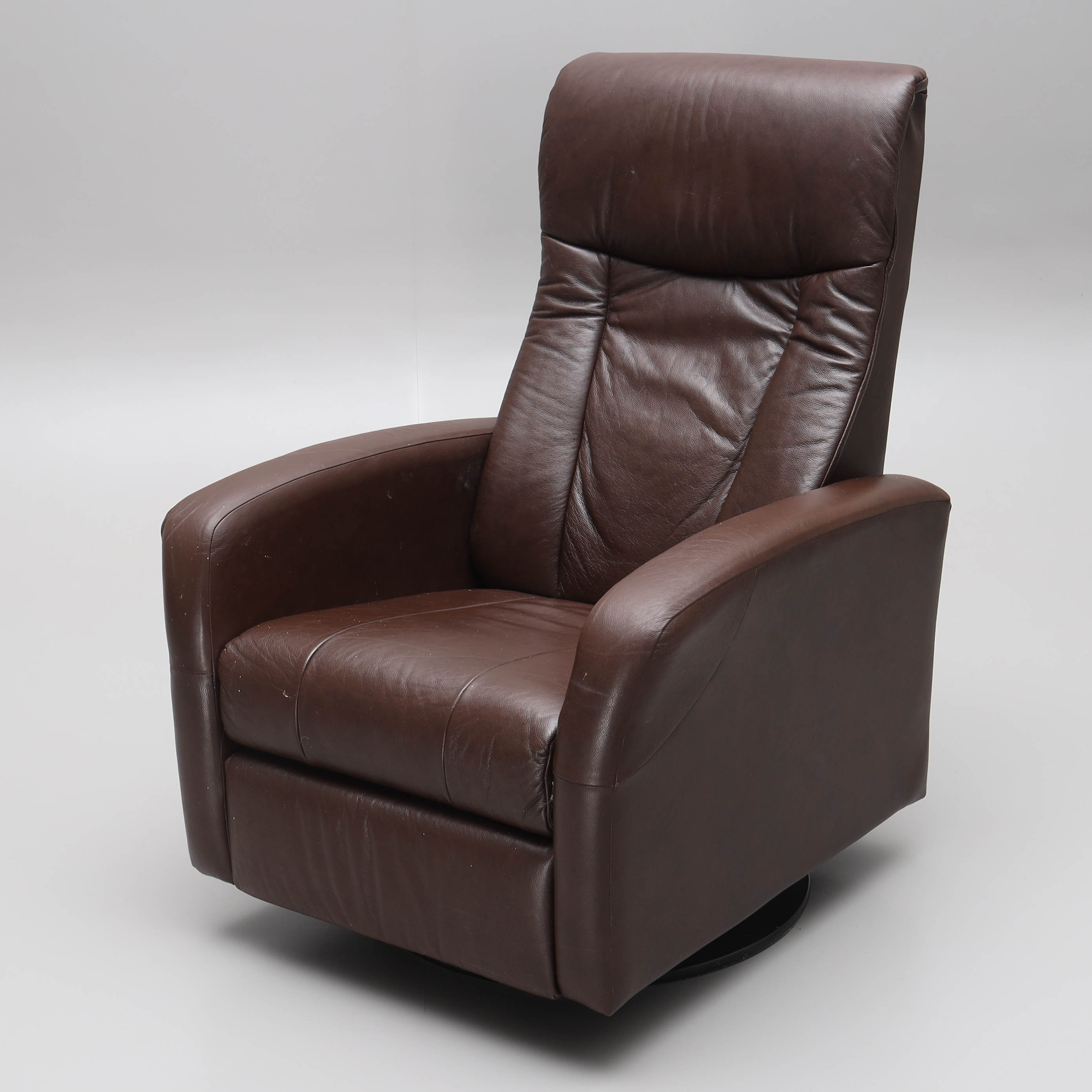 FÅTÖLJ, skinn, recliner, 2000-tal.