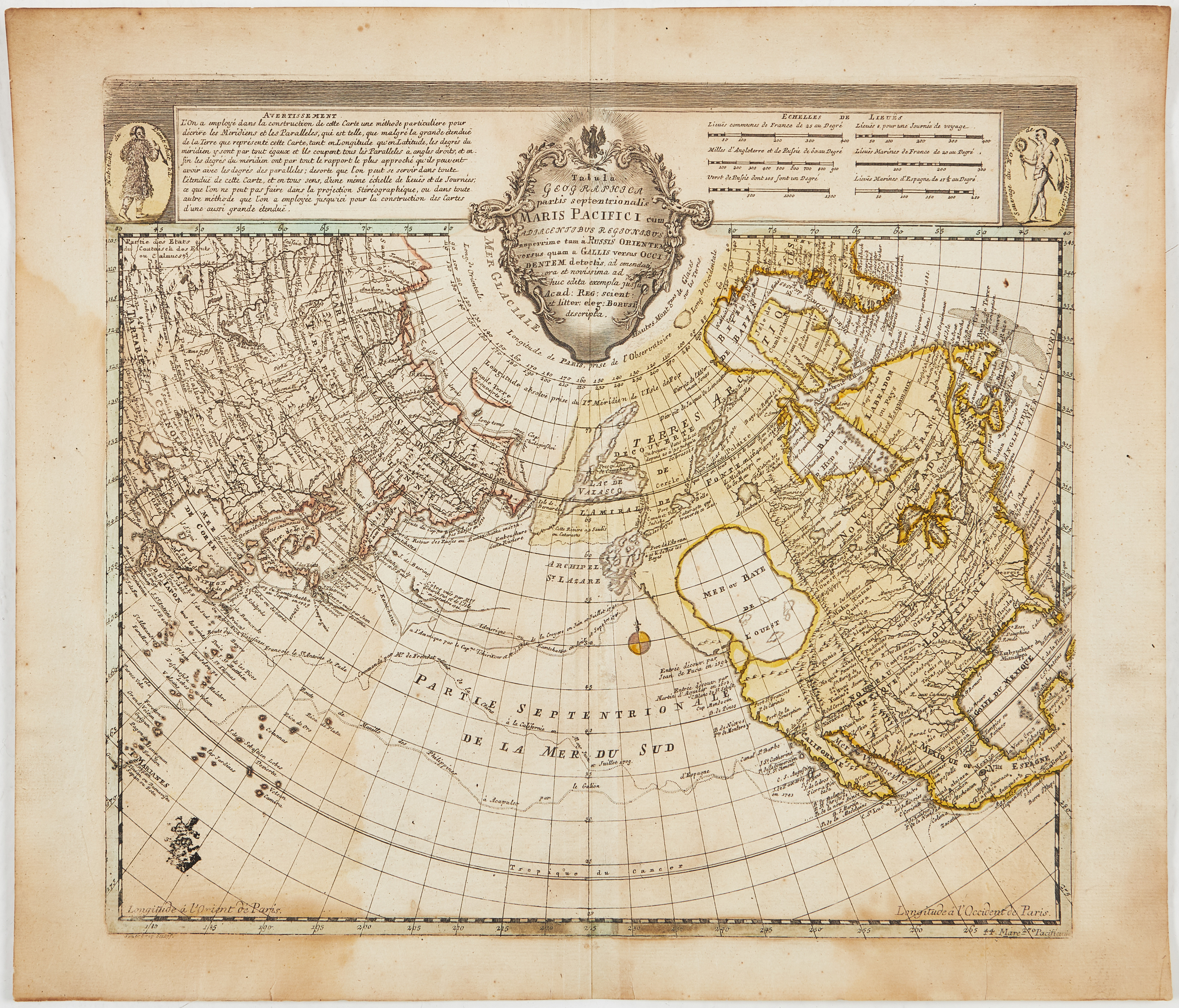 EULER'S MAP OF THE PACIFIC, AMERICA AND ASIA, ca 1770.