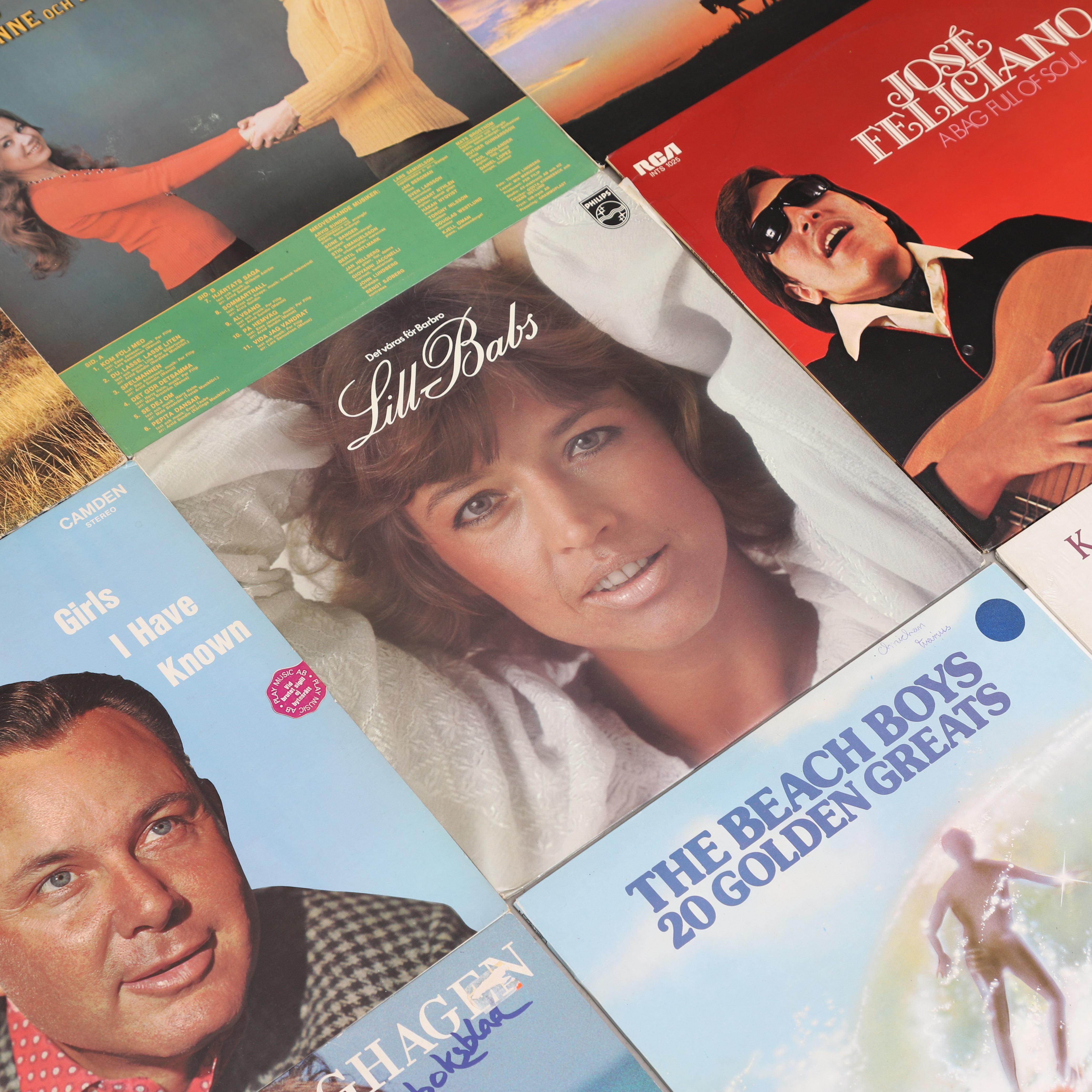 PARTI VINYLSKIVOR, blandade artister, b.la. Country, jazz m.m.