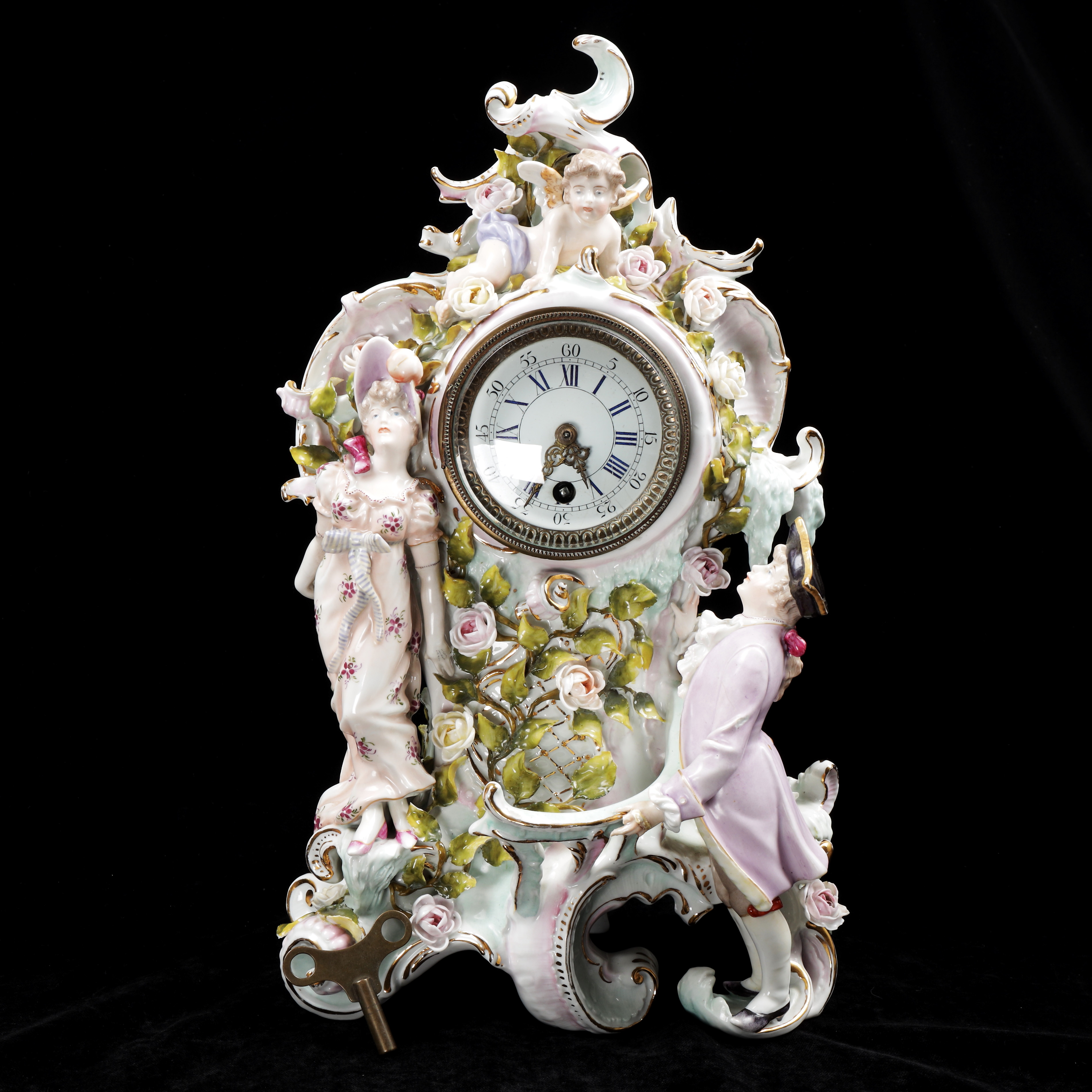 BORDSUR, porslin, nyrokoko, 1800/1900-tal.