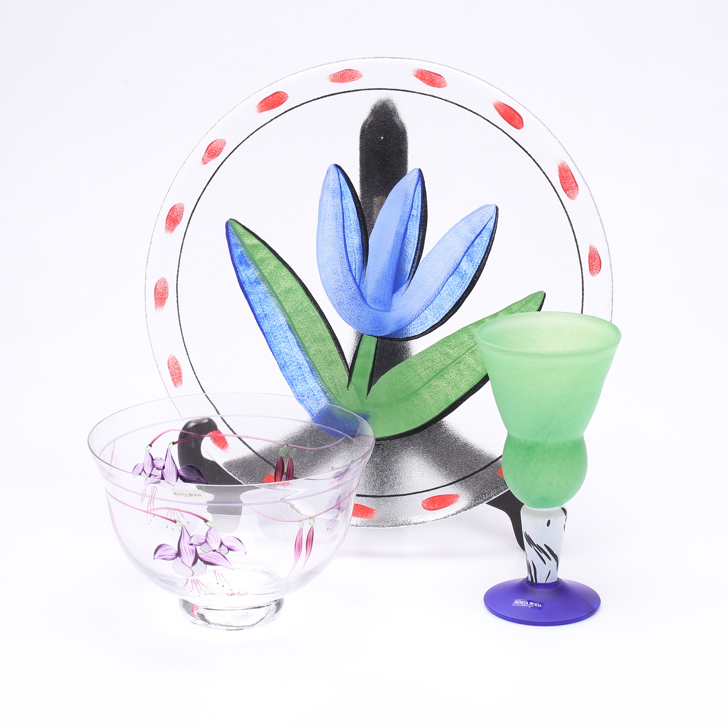 PARTI KONSTGLAS, Kosta Boda, Ulrica Hydman och Gunnel Sahlin.