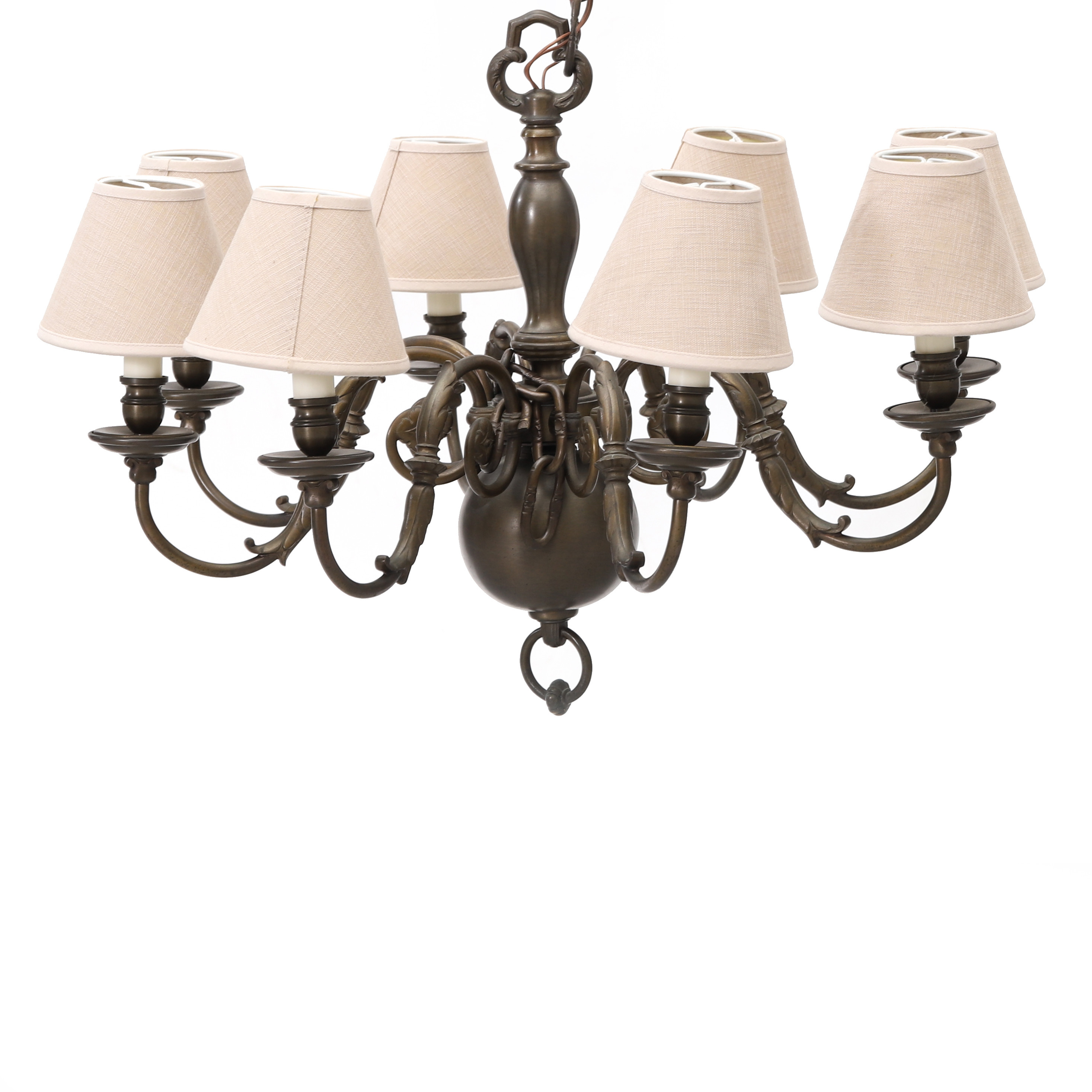 TAKKRONA, patinerad mässing, Barockstil, 1900-taletsa andra hälft.