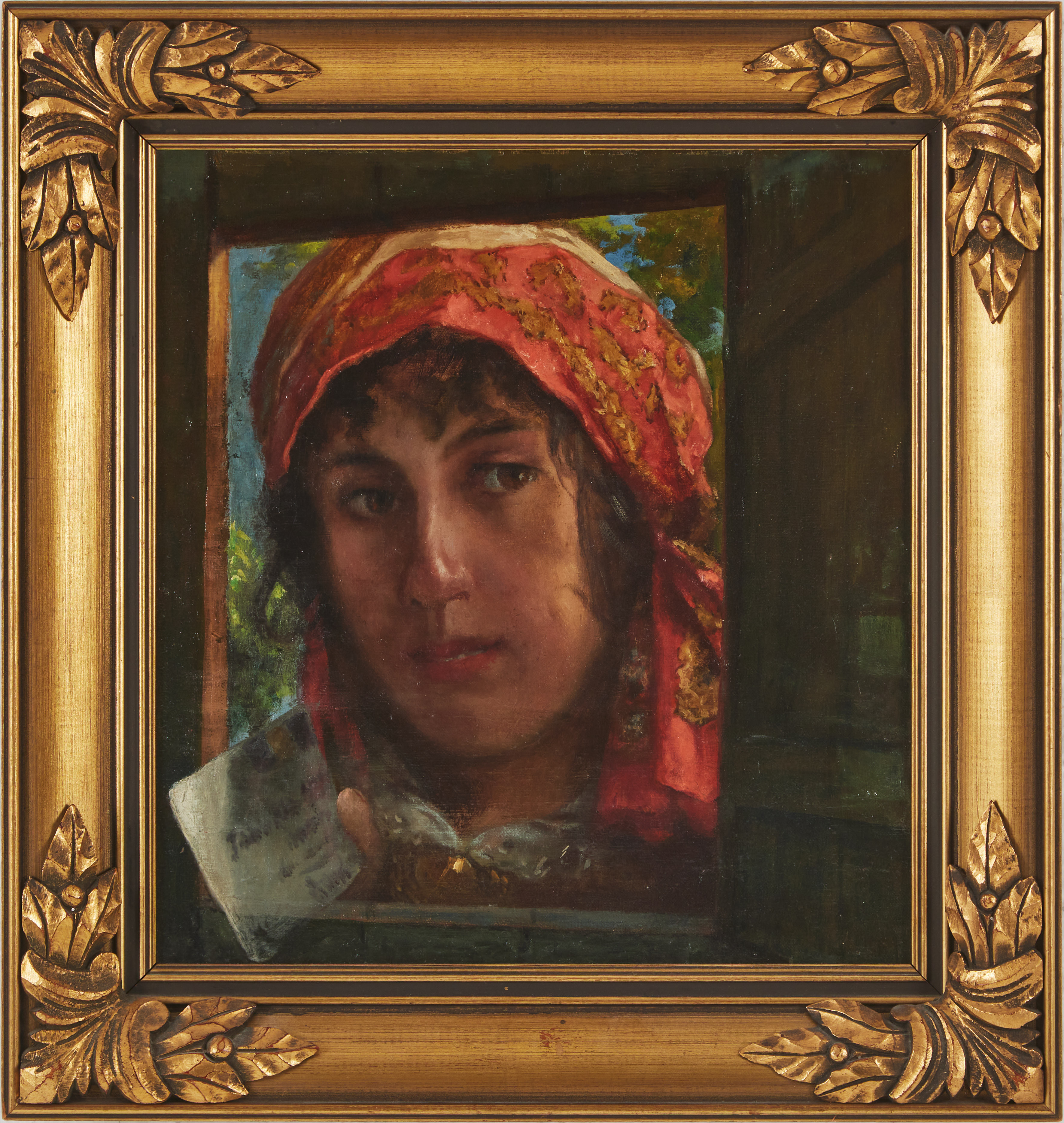 REINHOLD CALLMANDER. "Amerikabrev", monogramsignerad och daterad 1914 a tergo, olja på duk.