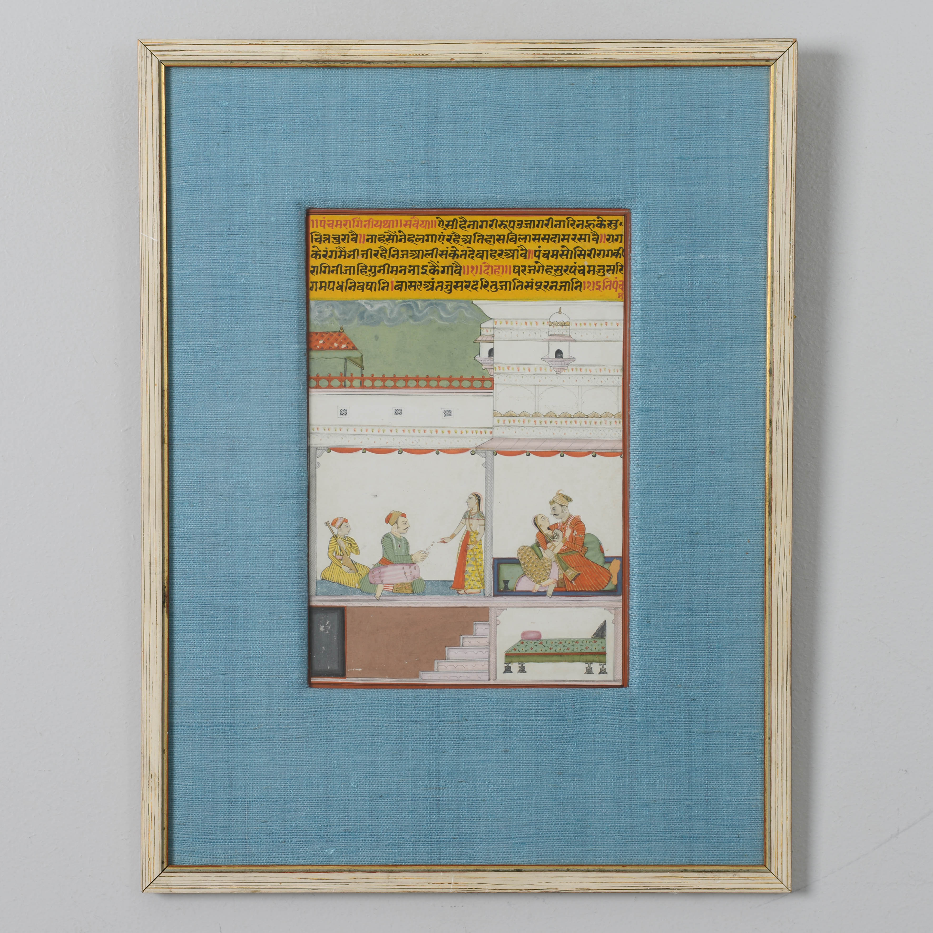 RAGAMALA-MÅLNING, Jaipur, Indien, troligen 1700-tal.