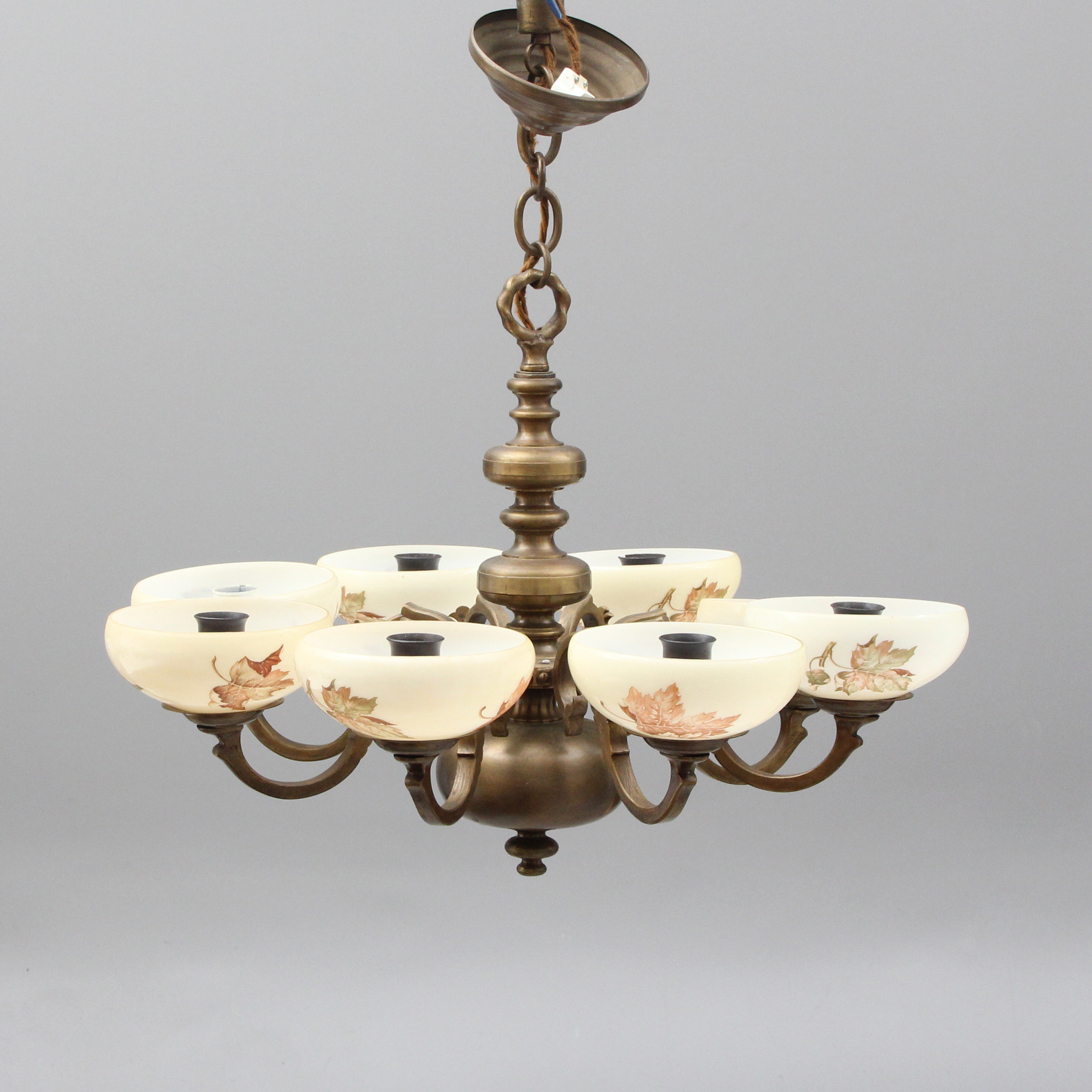 TAKKRONA, metall, med lampkupor, 8 st, glas.