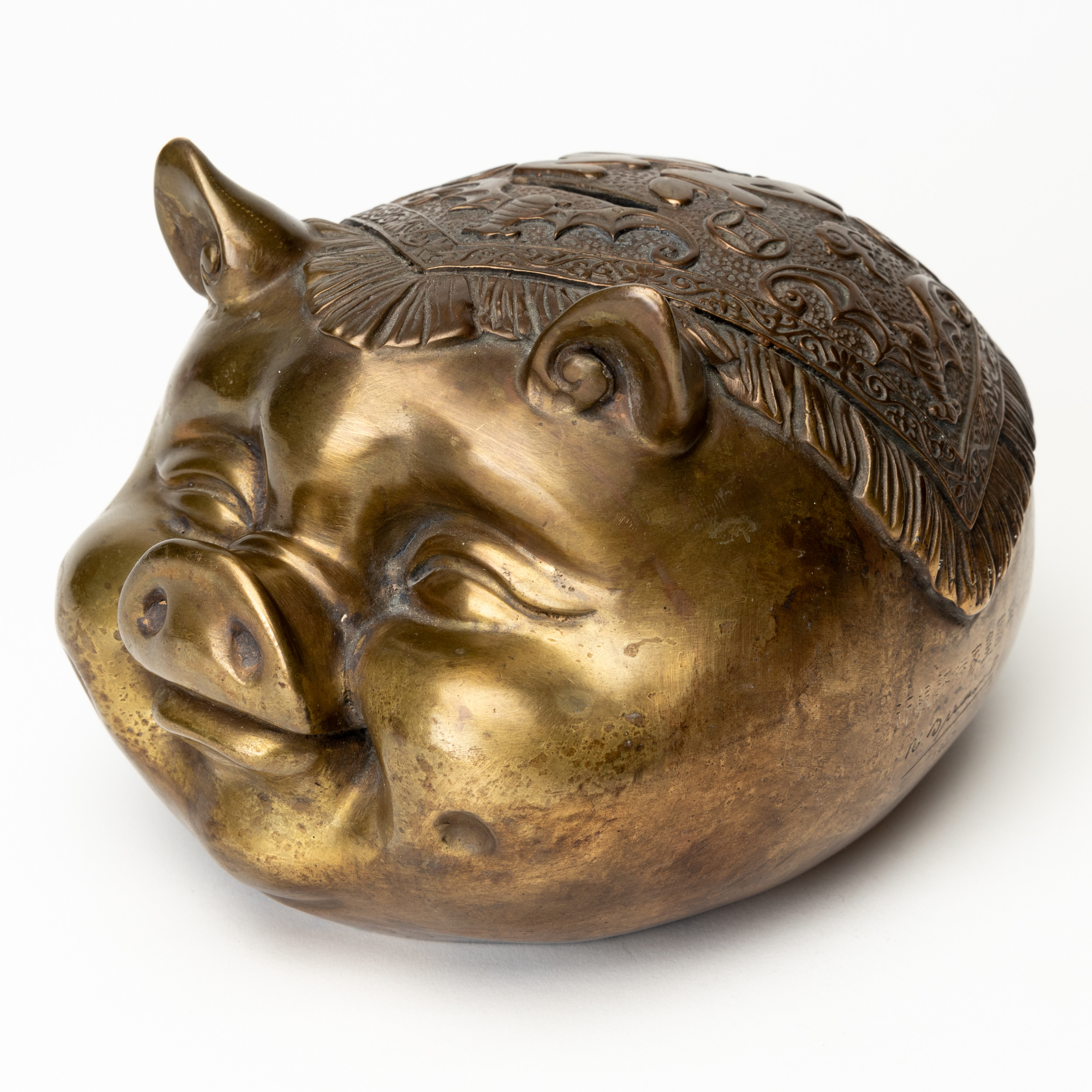 SPARGRIS. mässing, zodiac, märkt Hongkong Grisens år 1947.