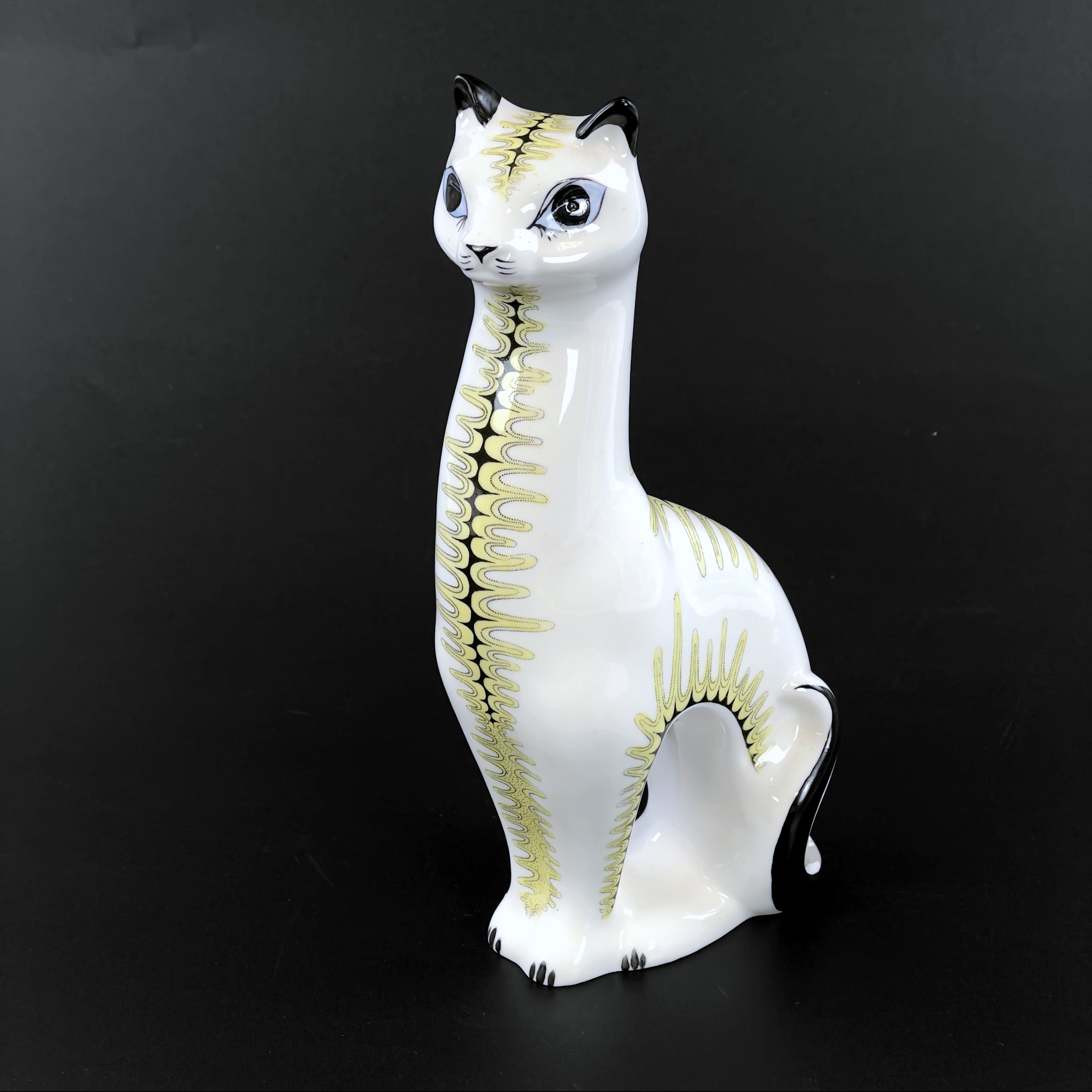 FIGURIN. Siameskatt, benporslin, Foley (E. Brain & Co. Ltd), England, 1960-tal.