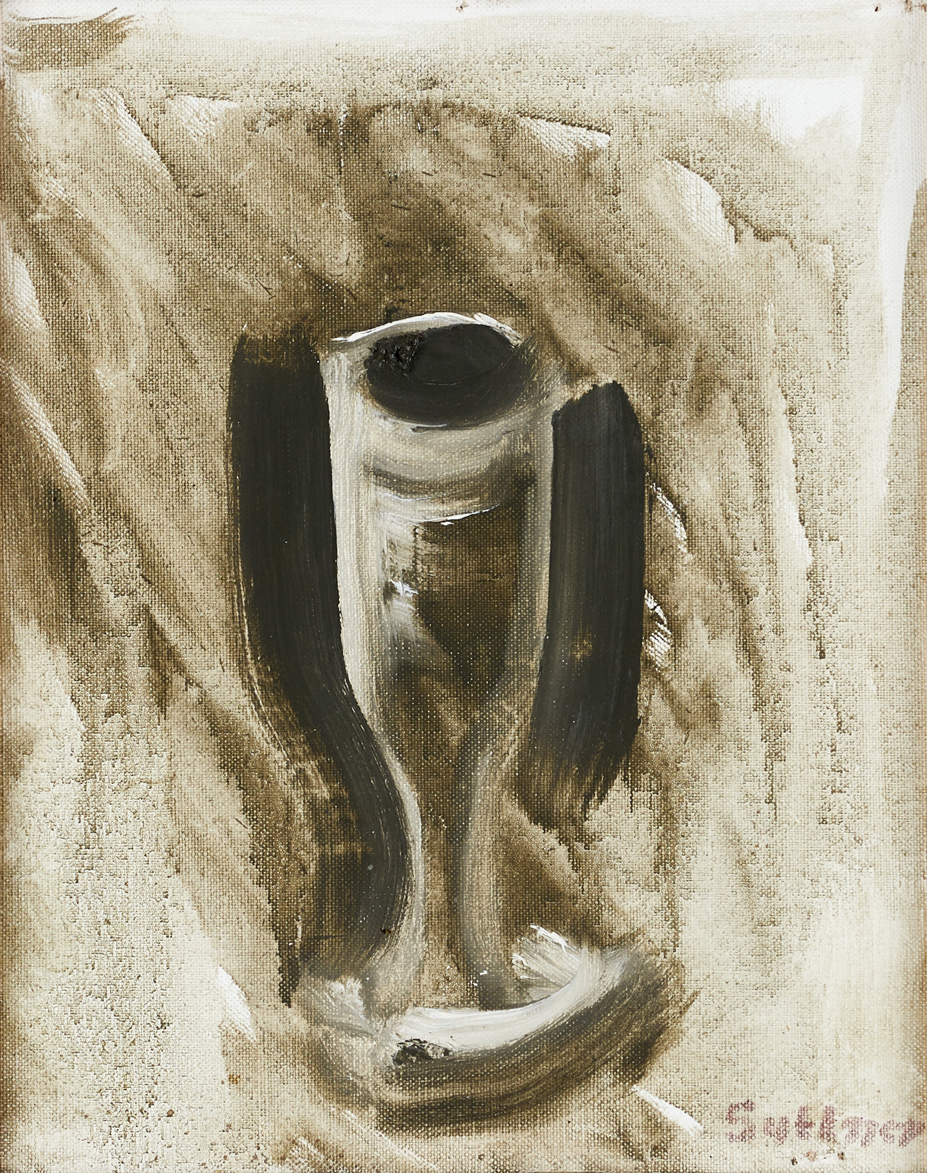 GEORG SUTTNER (1922-2014). Stilleben med vinglas.
