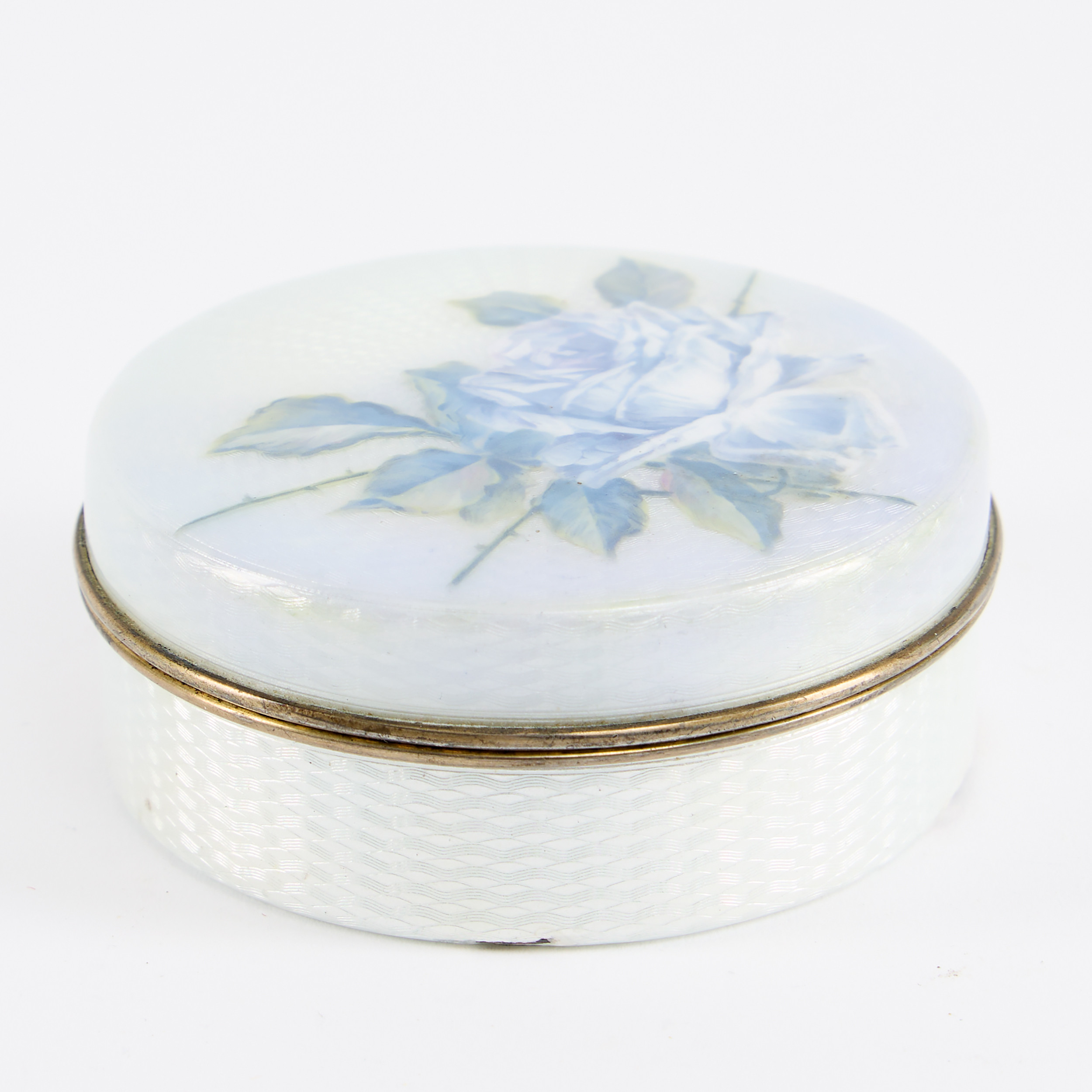 DOSA MED LOCK, silver och emalj, Tyskland, Louis Kuppenheim.