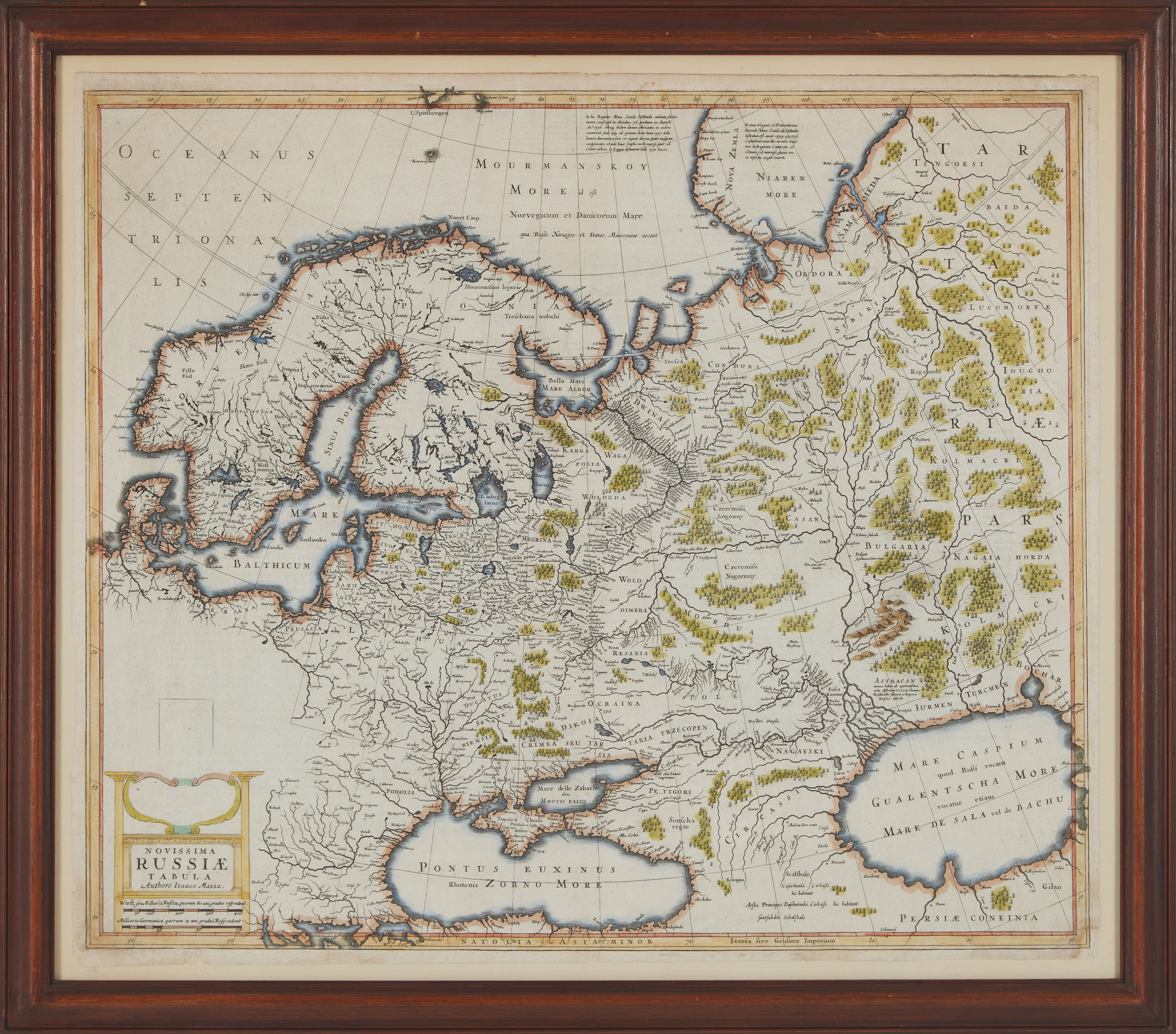 MAP OF RUSSIA BY MERCATOR-HONDIUS, C. 1640.