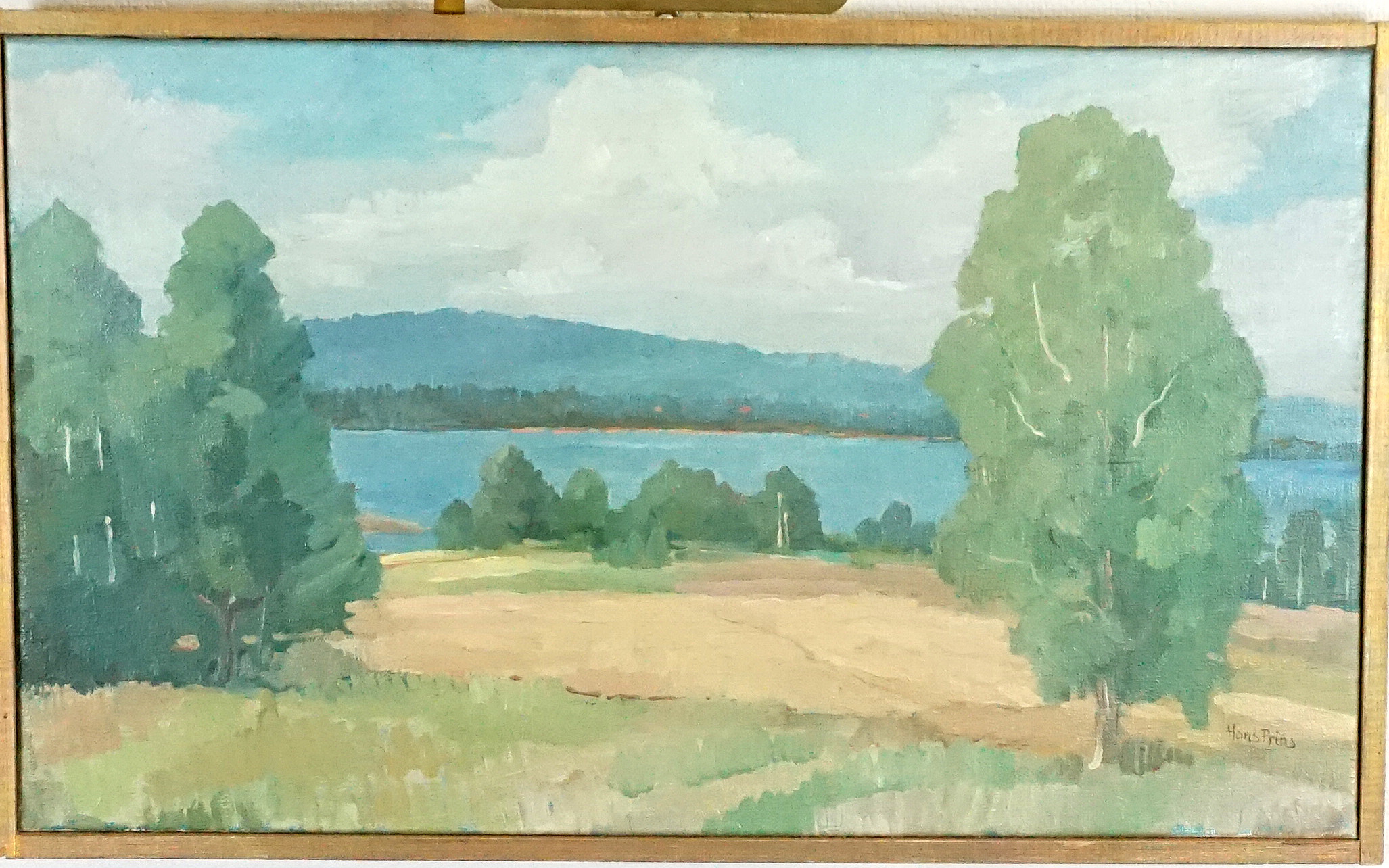 HANS PRINS (1908 - 1999), olja på duk, "Utsikt från Västervik", signerad. Daterad 1973 a tergo.