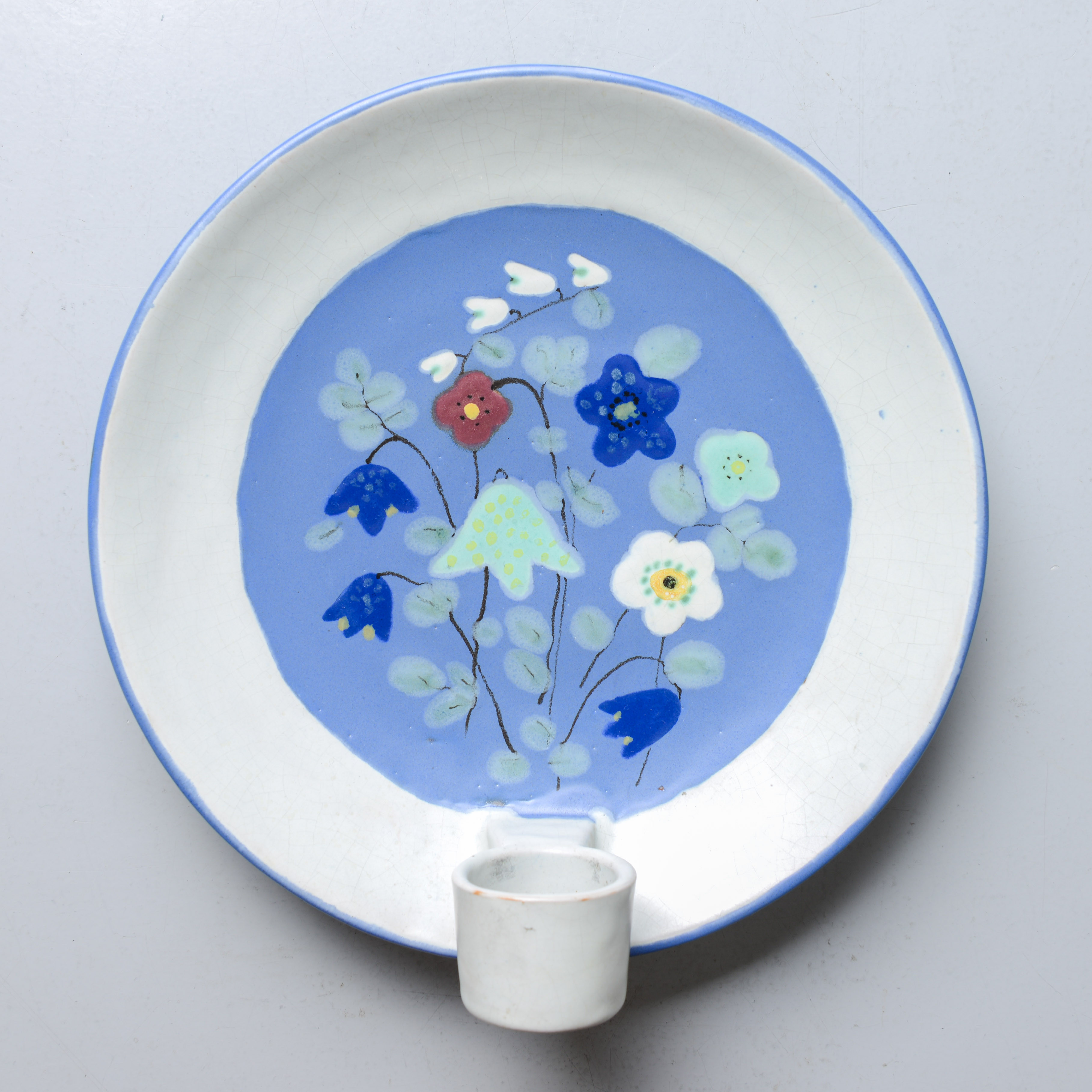 ANNA-LISA THOMSON. Väggljusstake, unikat, Upsala-Ekeby, 1940-tal.