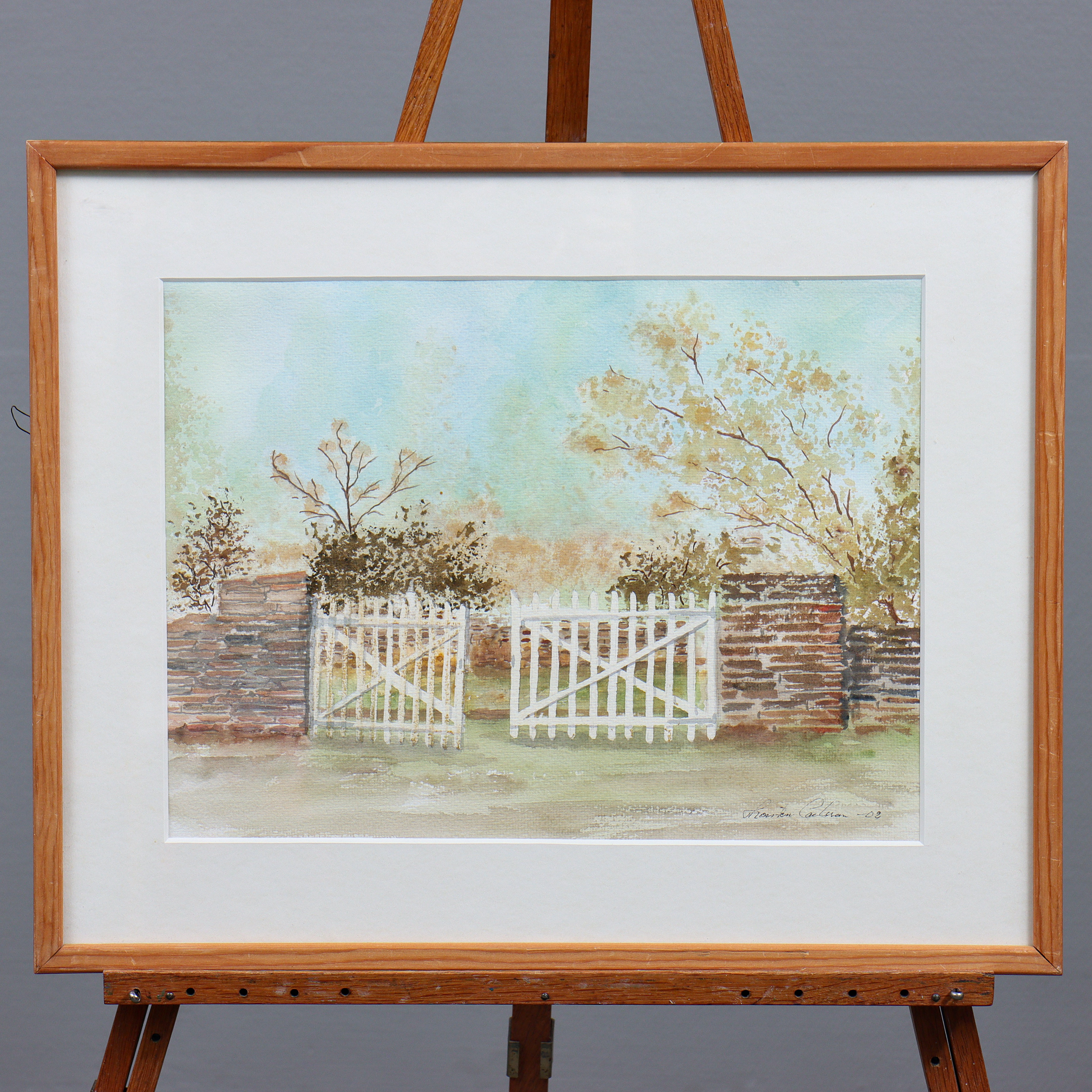 THORSTEN CARLSSON, AKVARELL "GRINDEN" SIGNERAD, DATERAD 02, INGLASAD.