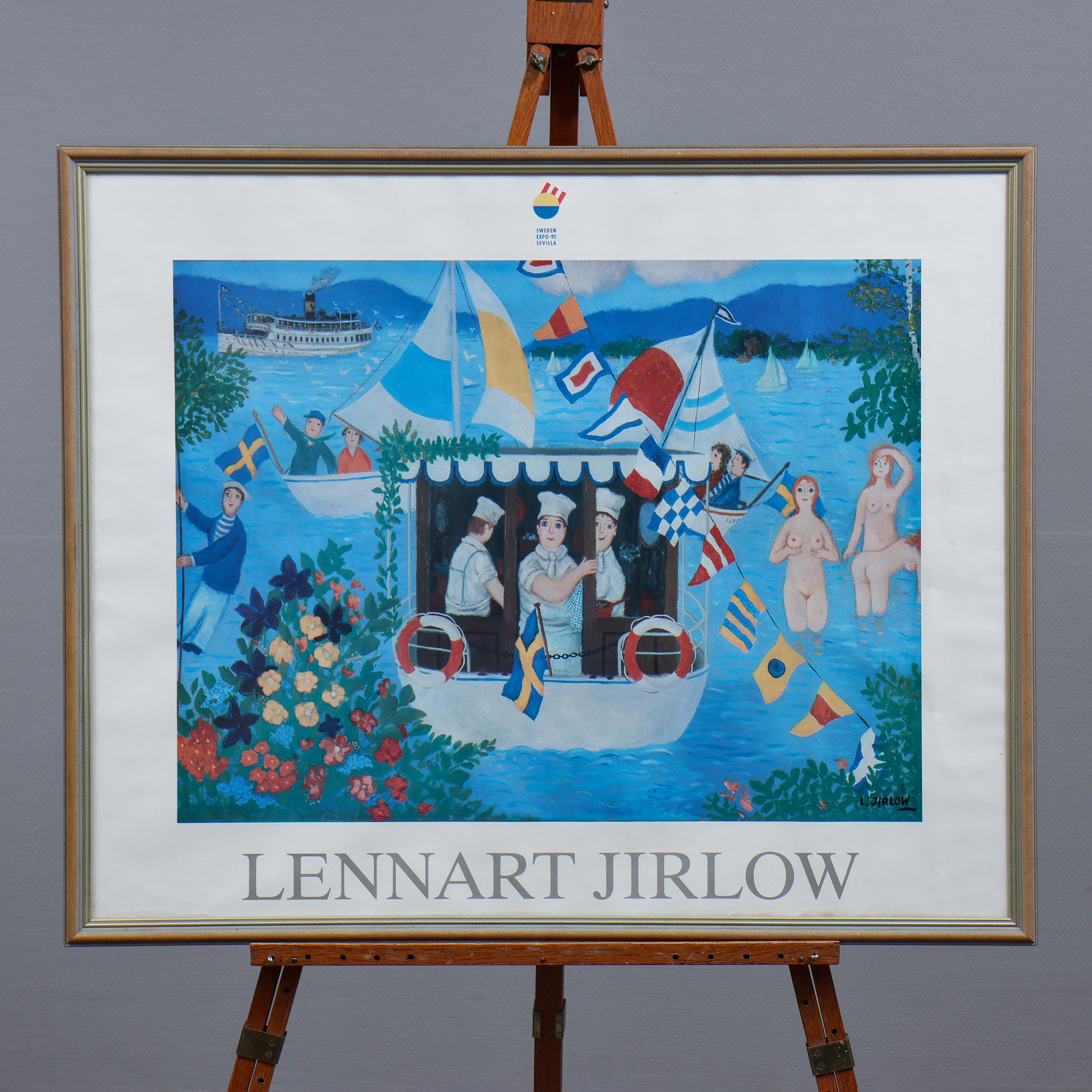 LENNART JIRLOW. AFFISCH, SWEDEN EXPO-92 SEVILLA.