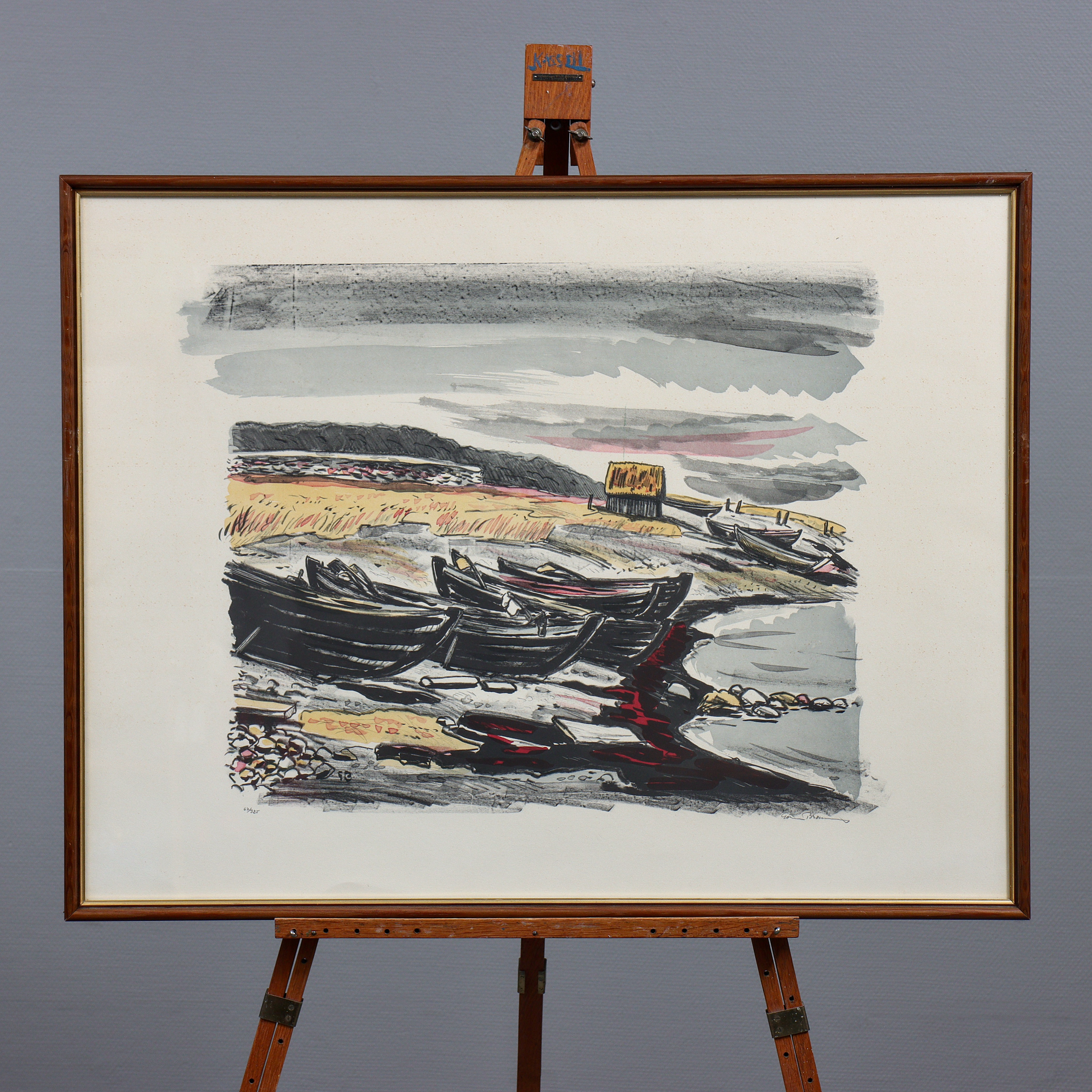 GÖRAN BRUNIUS. (1911-2005) FÄRGLITOGRAFI 67/325, SIGNERAD.